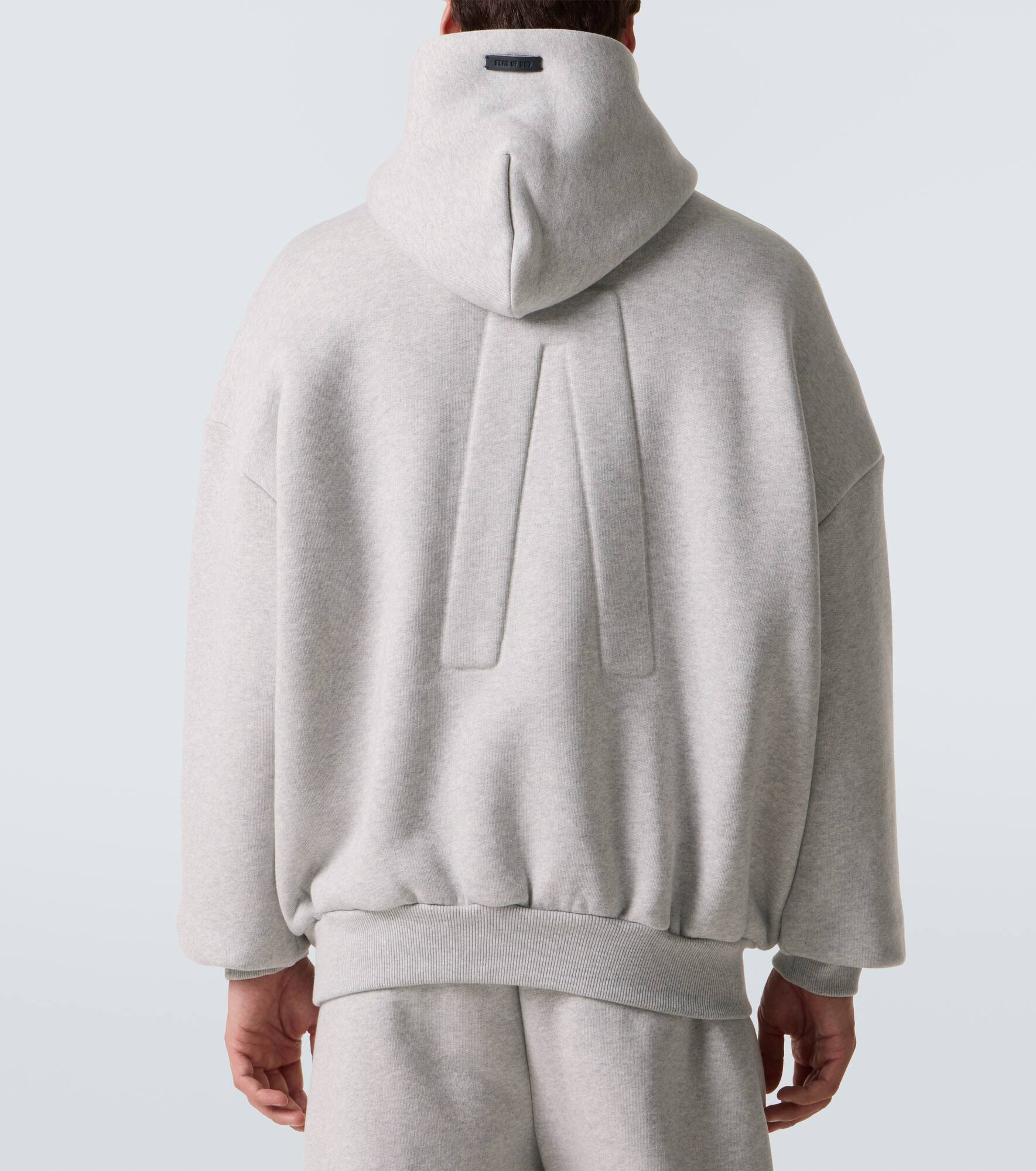 Cotton-blend half-zip hoodie - 4