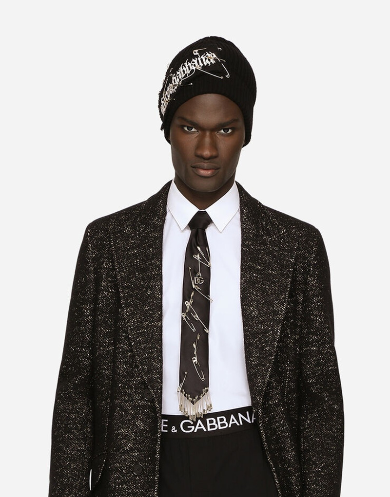 Dolce & Gabbana 6-cm silk blade tie with safety pins outlook