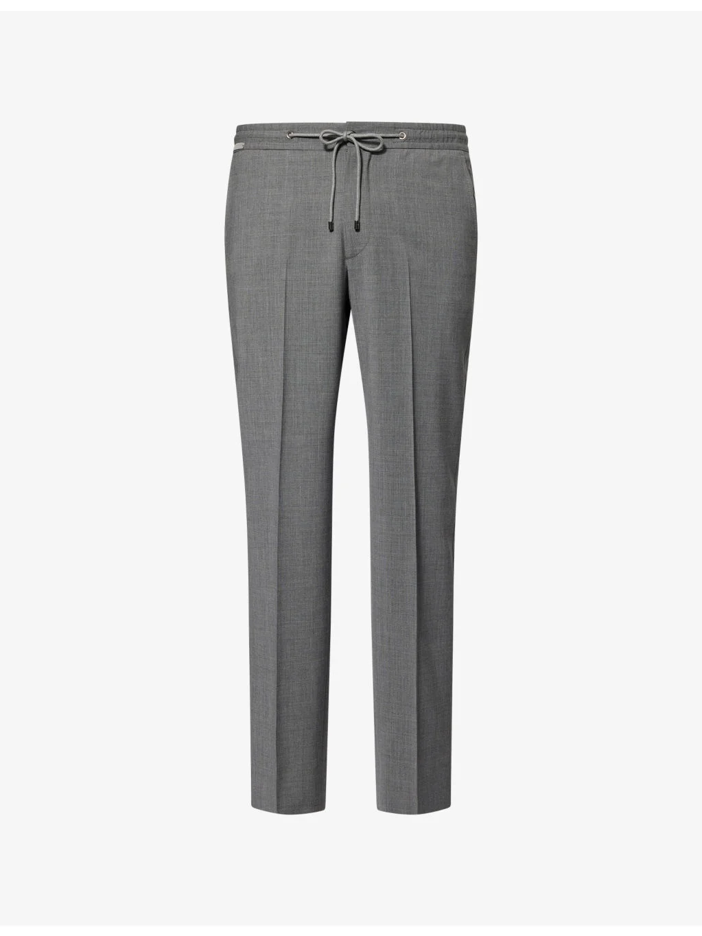 Slim-Leg Drawstring Stretch-Wool Trousers - 1