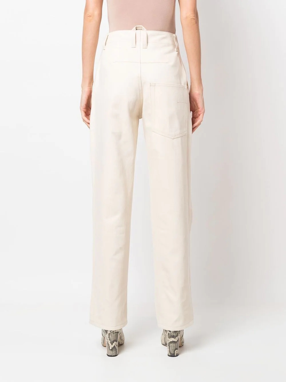 high-waist organic cotton jeans - 4