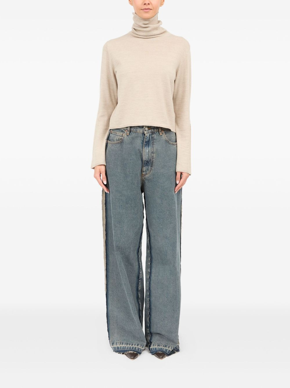 mock-neck long-sleeve top - 2