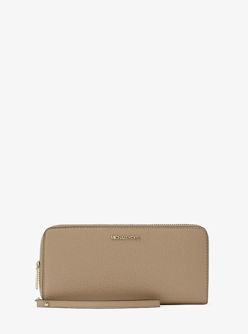 Jet Set Travel Large Pebbled Leather Wristlet - 1