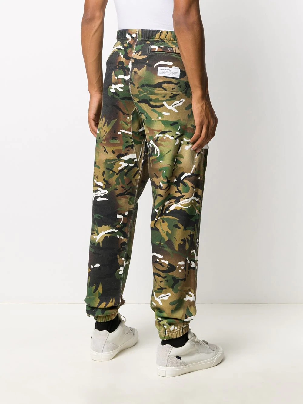 camouflage print track trousers - 4