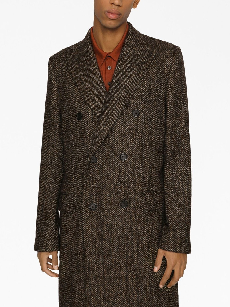 double-breasted herringbone coat 5