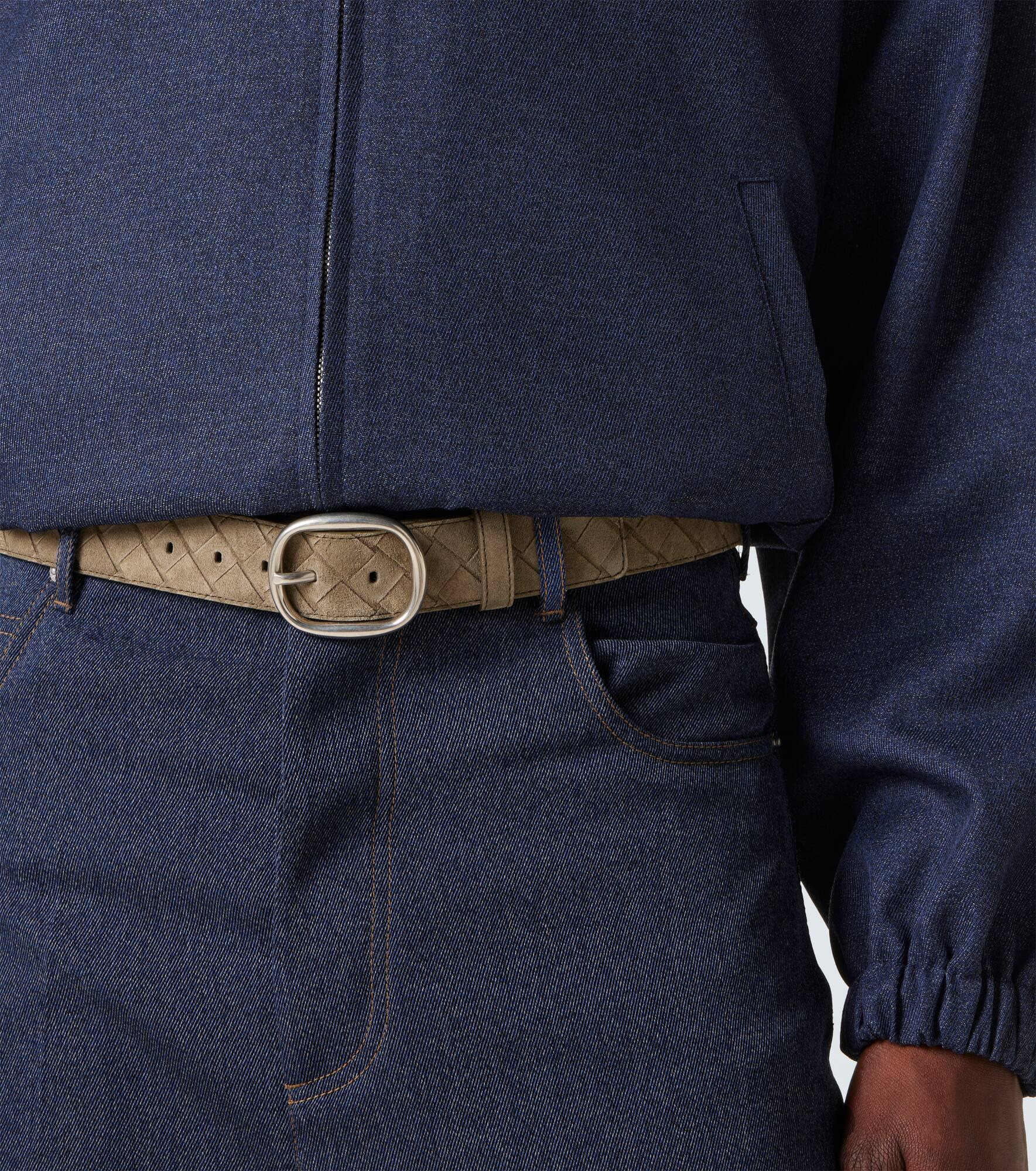 Intrecciato suede belt - 3