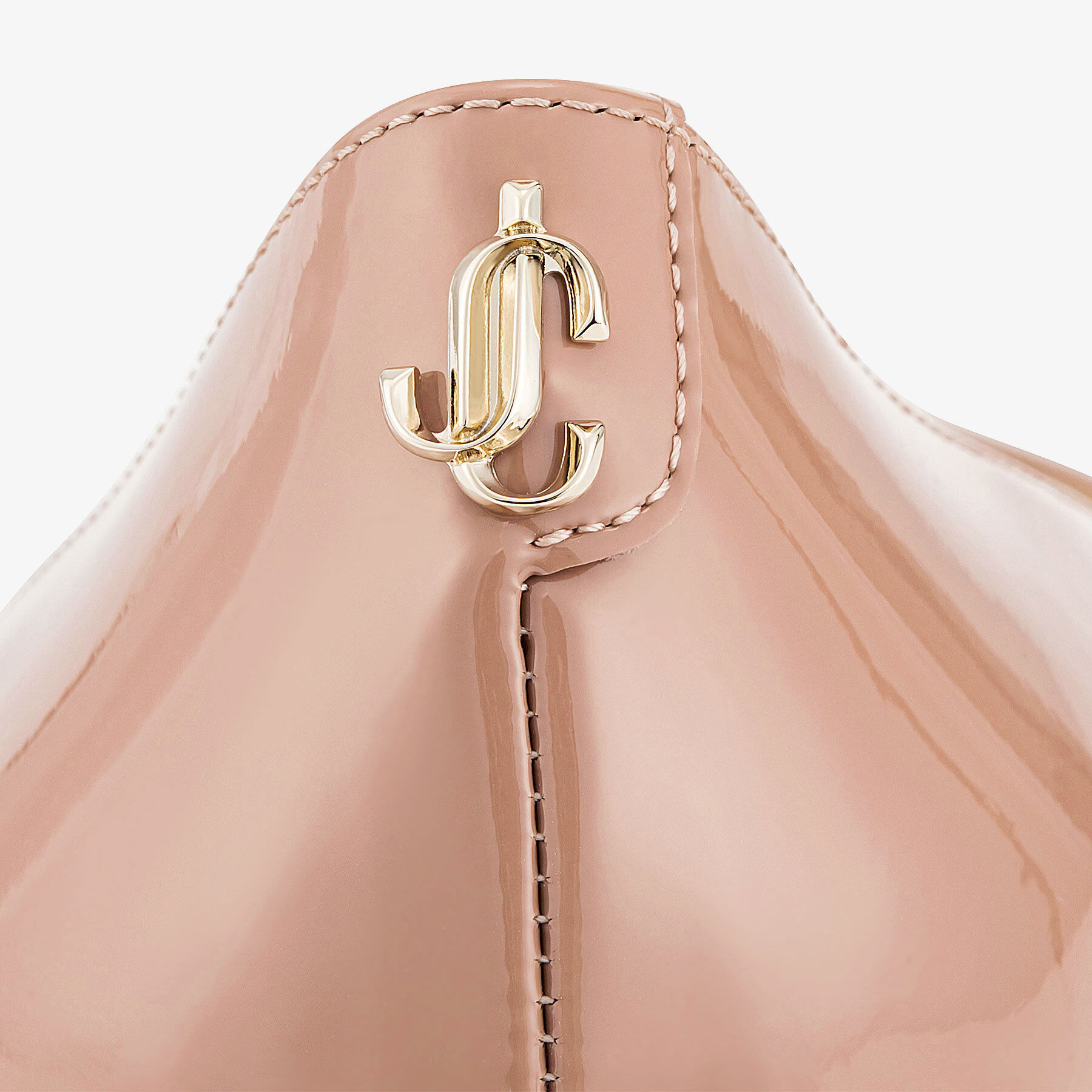 Love 65
Ballet-Pink Patent-Leather Pumps with JC Emblem - 3