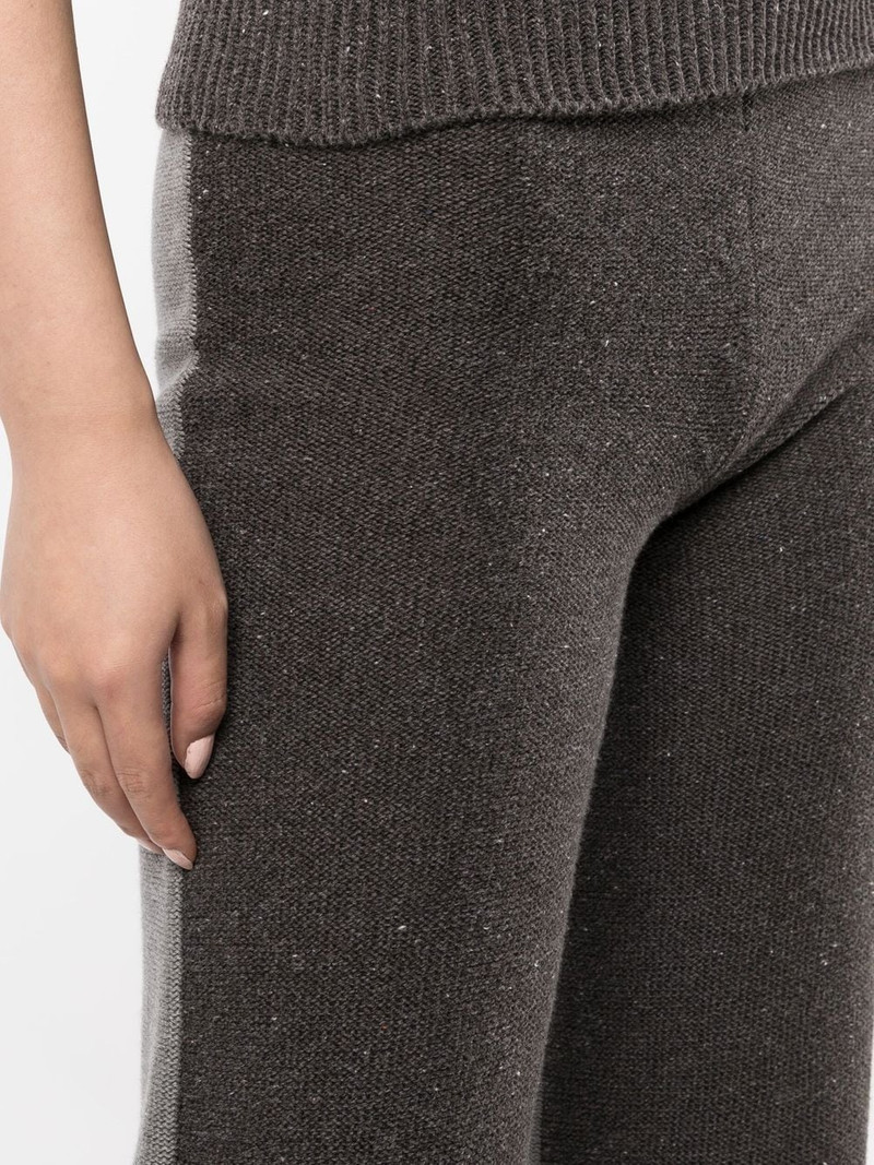 Languid straight leg knitted trousers 5