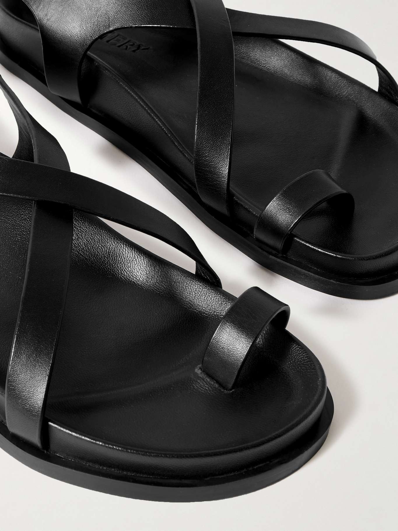 Jalen Slim leather sandals Black - 4