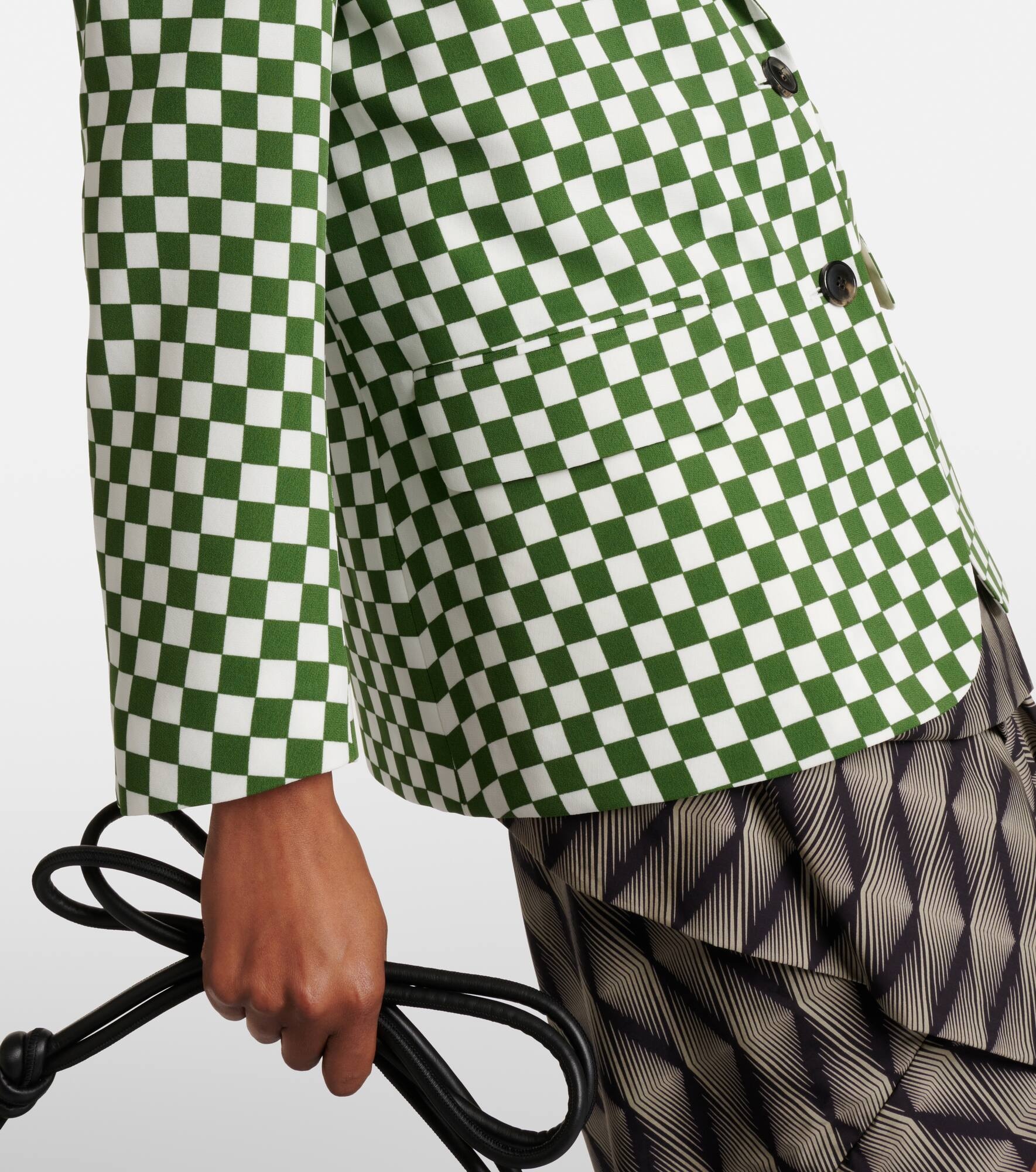 Checked single-breasted blazer - 6