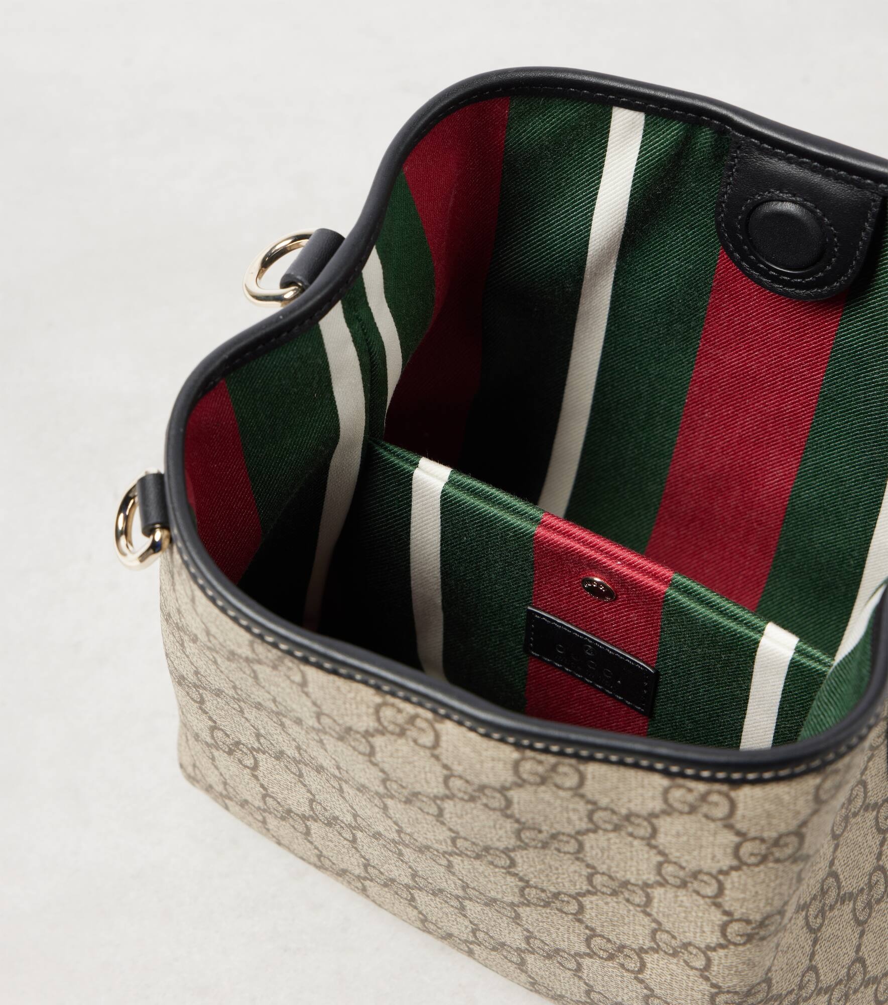 GG Canvas leather-trimmed tote bag - 3
