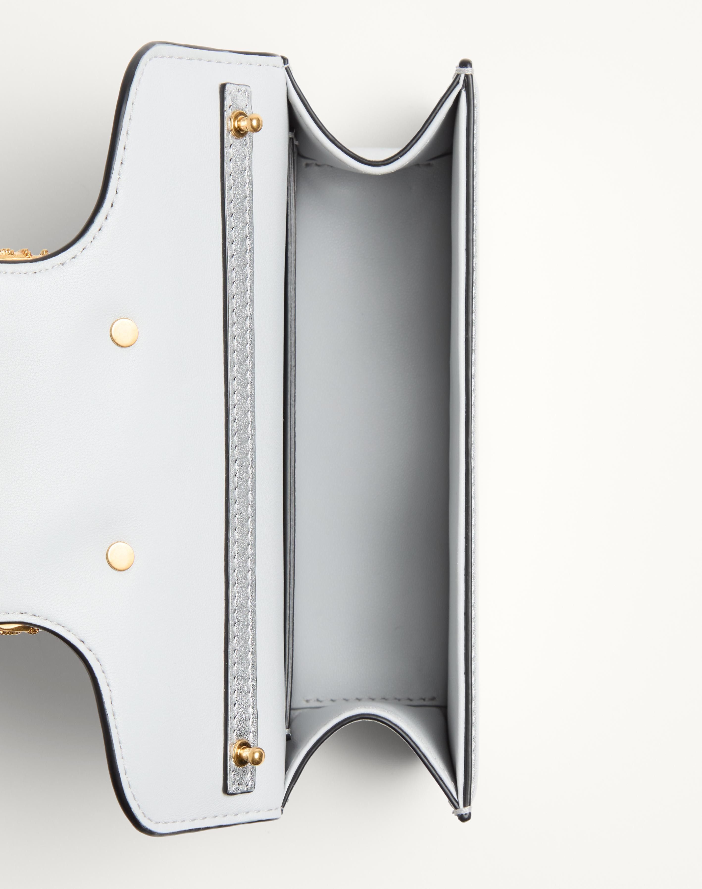 VALENTINO GARAVANI LOCÒ SMALL SHOULDER BAG IN LAMINATED CALFSKIN WITH JEWEL LOGO - 5