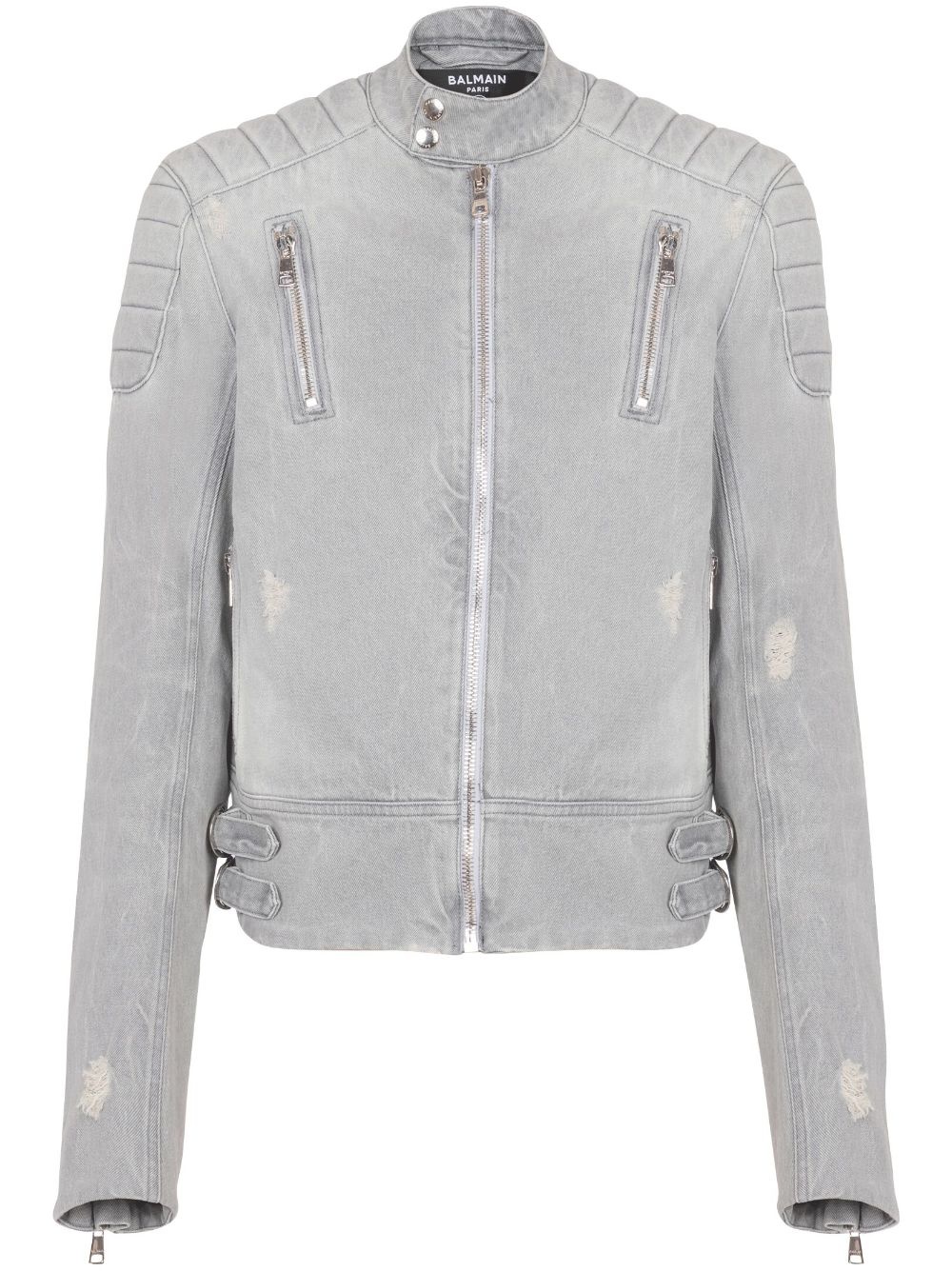 biker denim jacket - 1