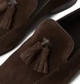 Chester Leather-Trimmed Suede Tasselled Loafers - 18