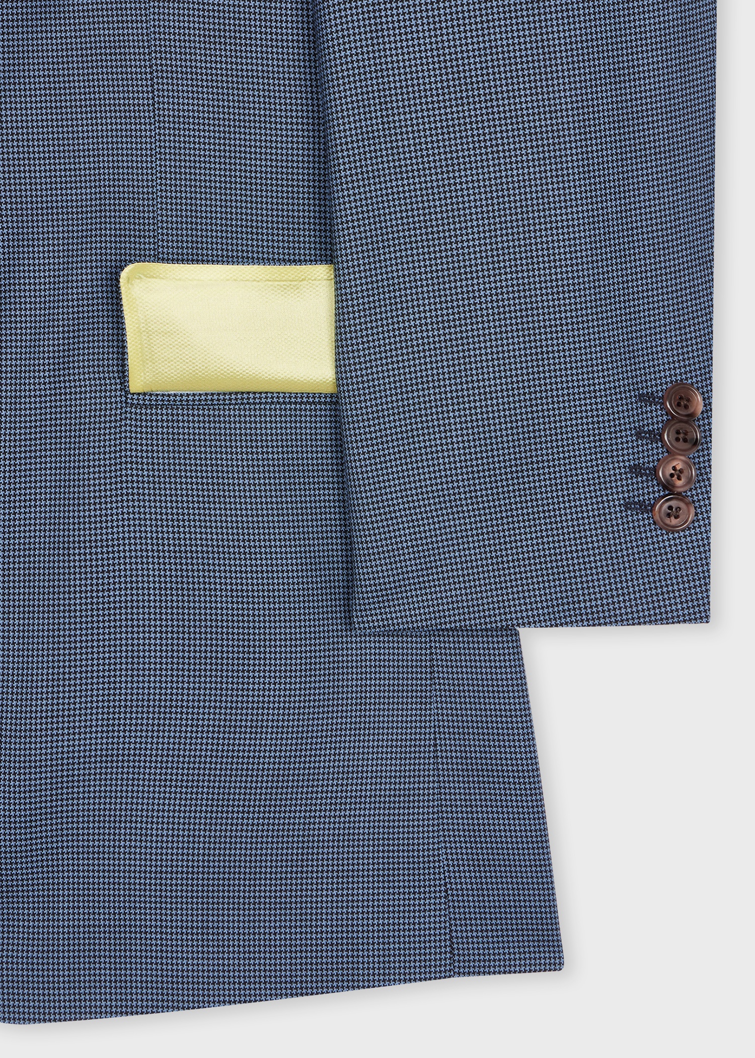 Blue Overdyed Micro-Houndstooth Wool Suit - 3