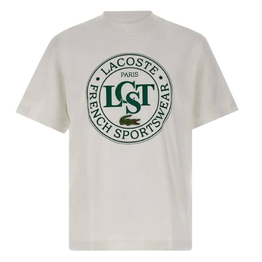Lacoste Logo Print Crew Neck T-Shirt - 5