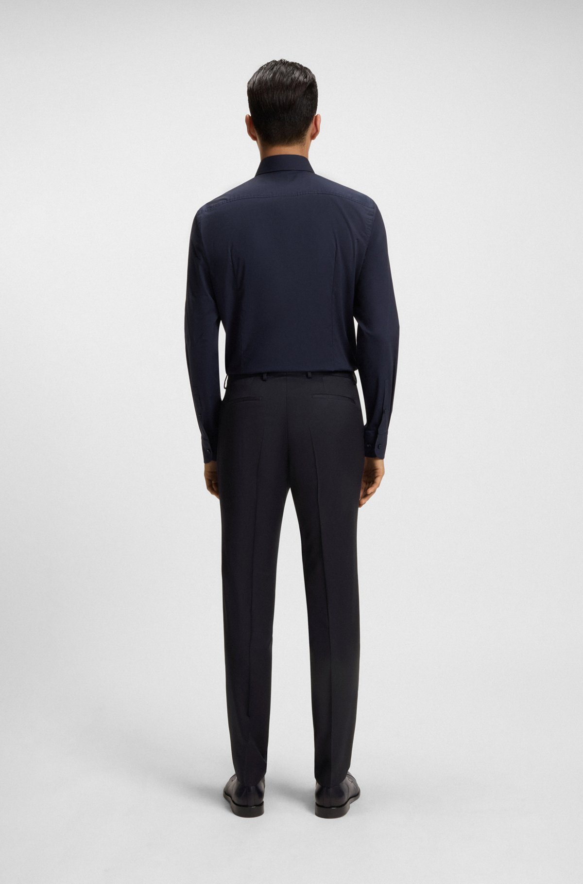 FORMAL TROUSERS IN VIRGIN-WOOL SERGE - 4