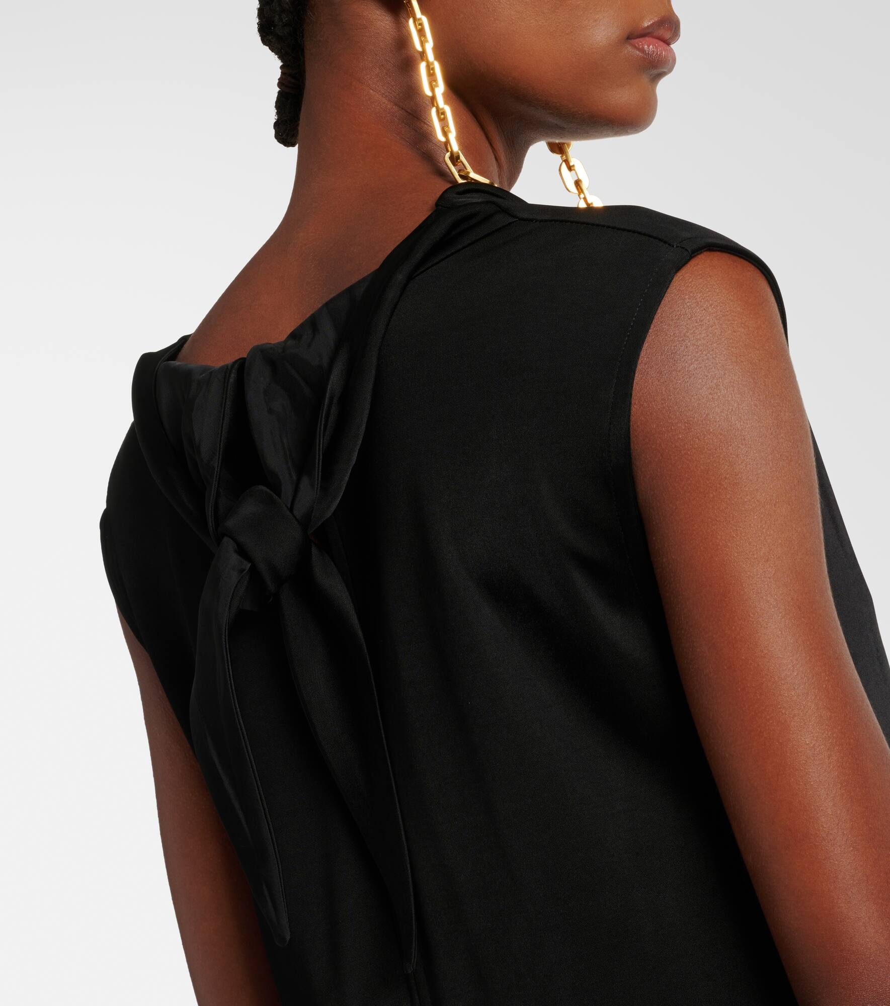 Tie-detail midi dress - 6