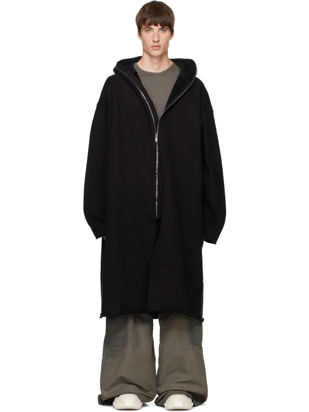 Black Tower Wide Mac Coat - 1