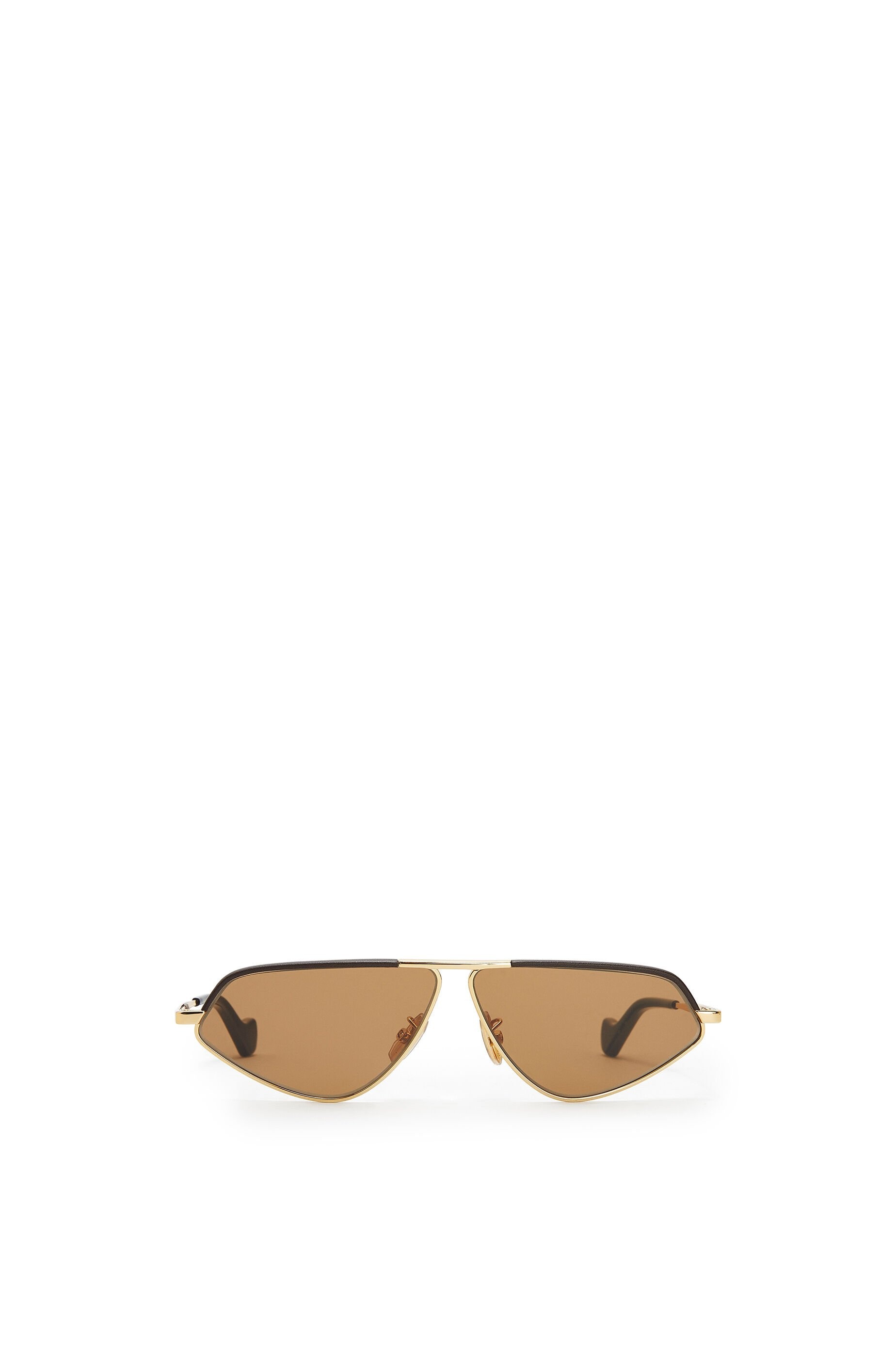 Leather geometric sunglasses - 1