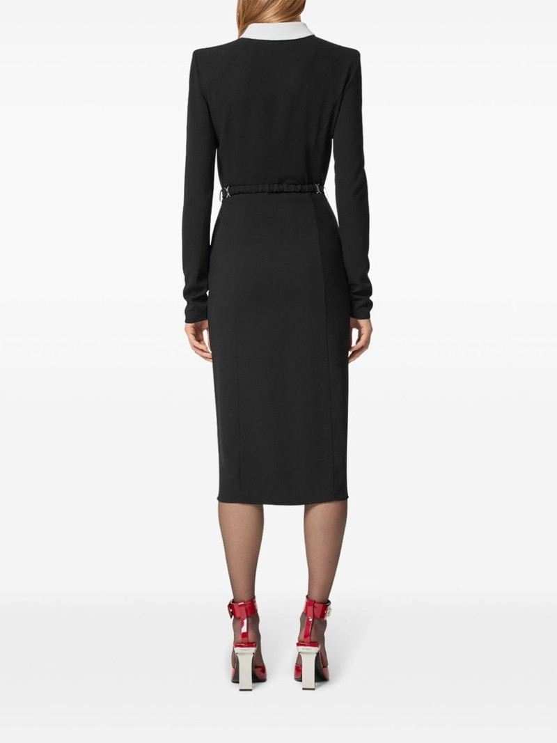 pearl-detailing midi dress 4