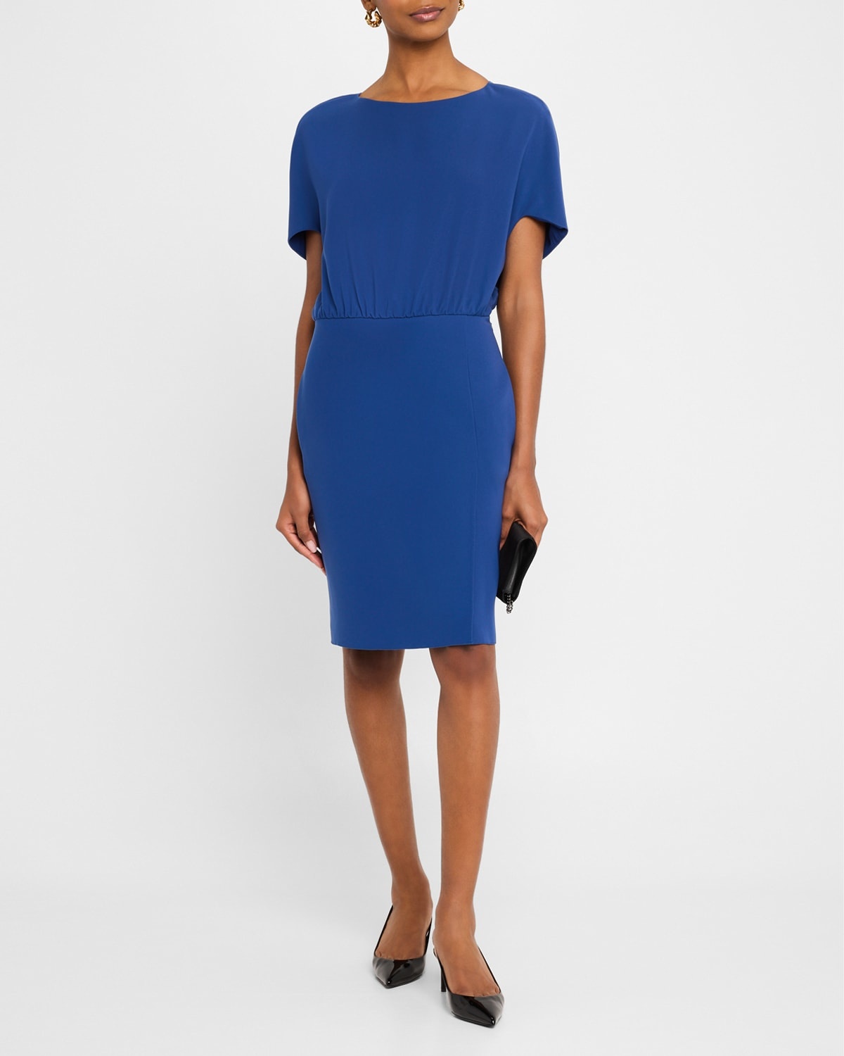 Cape-Sleeve Cady Dress - 4