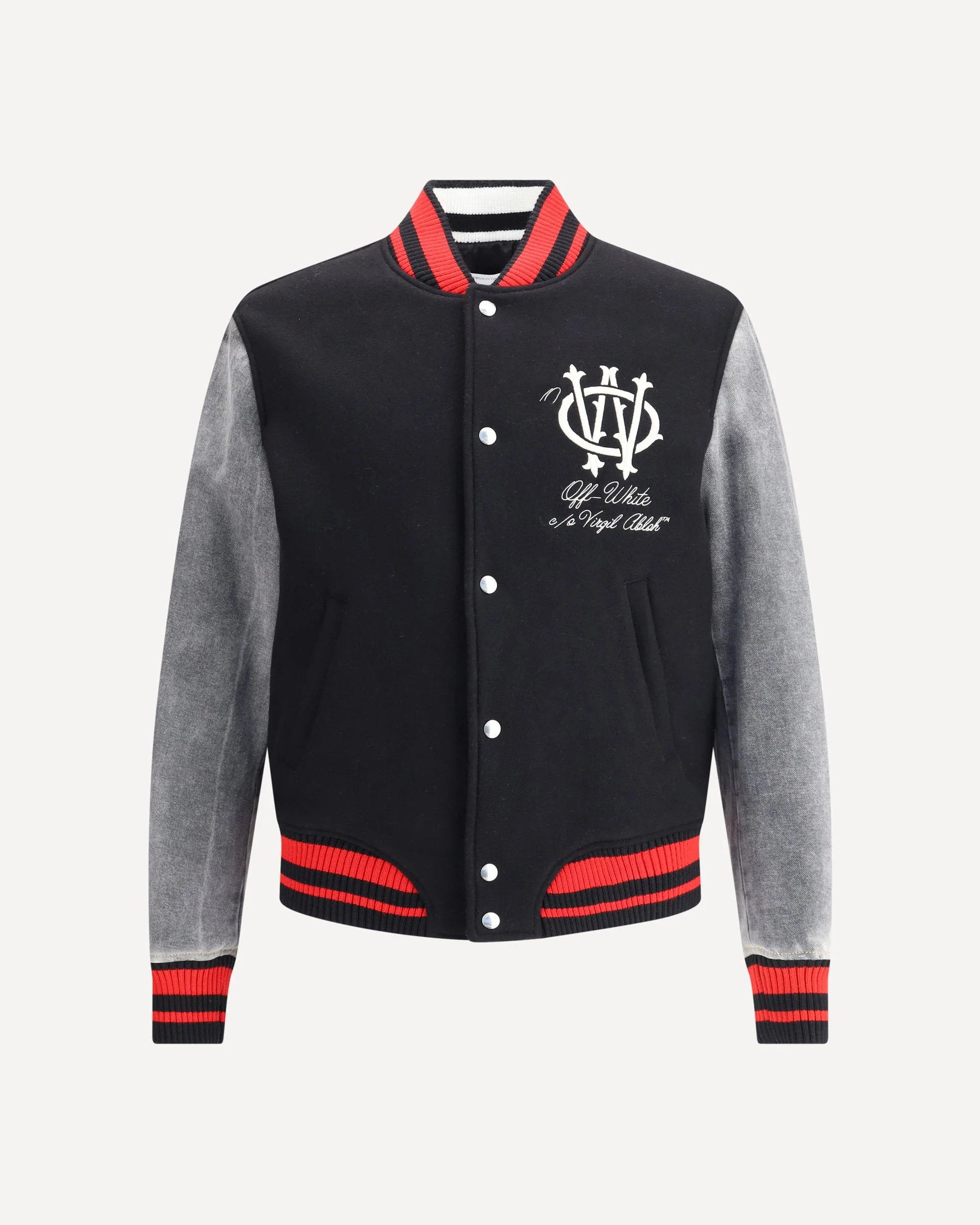 Gothic OW Wool Varsity Jacket - 1