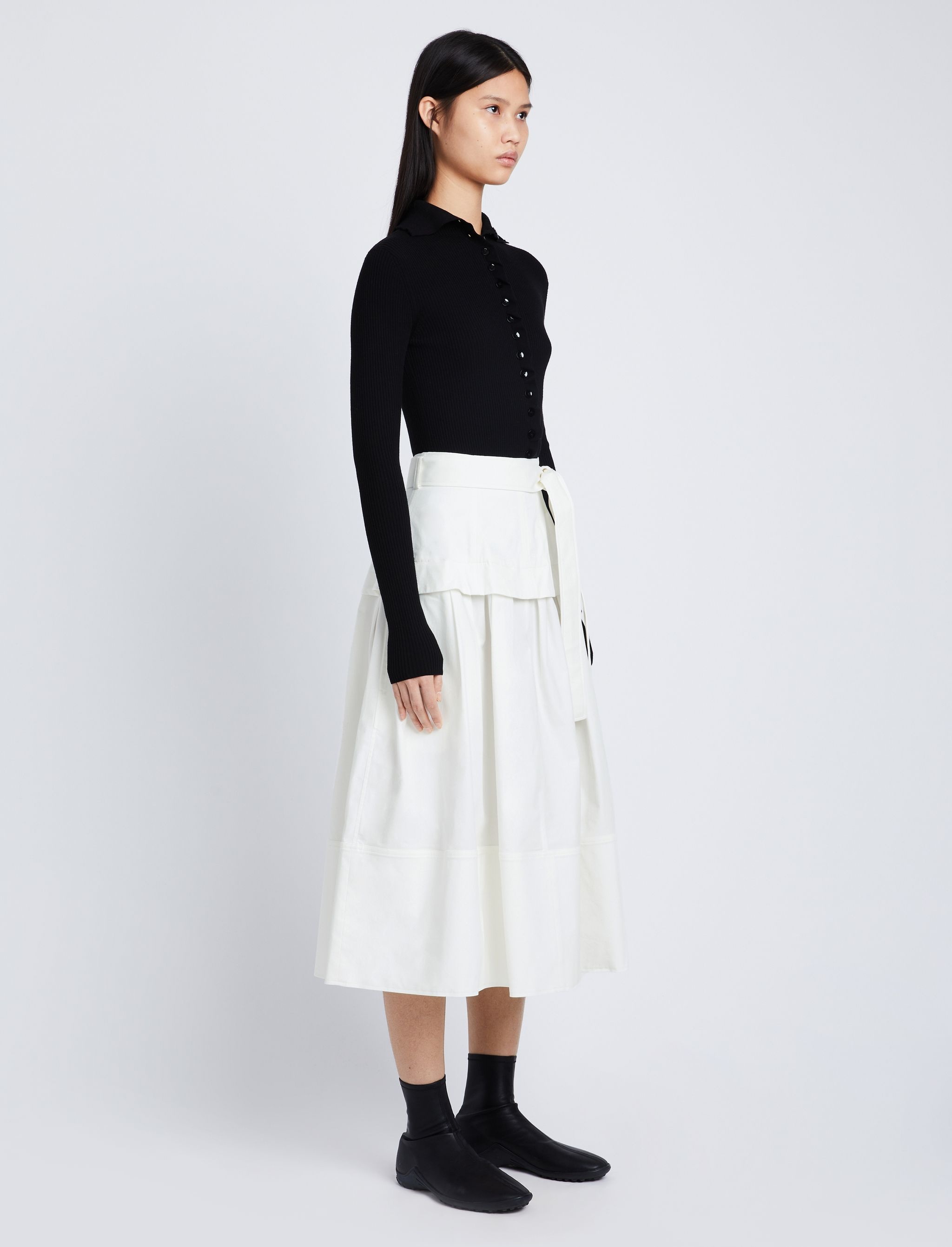 Poplin Belted Skirt - 3