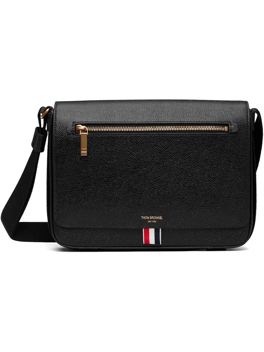 Black Pebble Grain Reporter Bag - 1