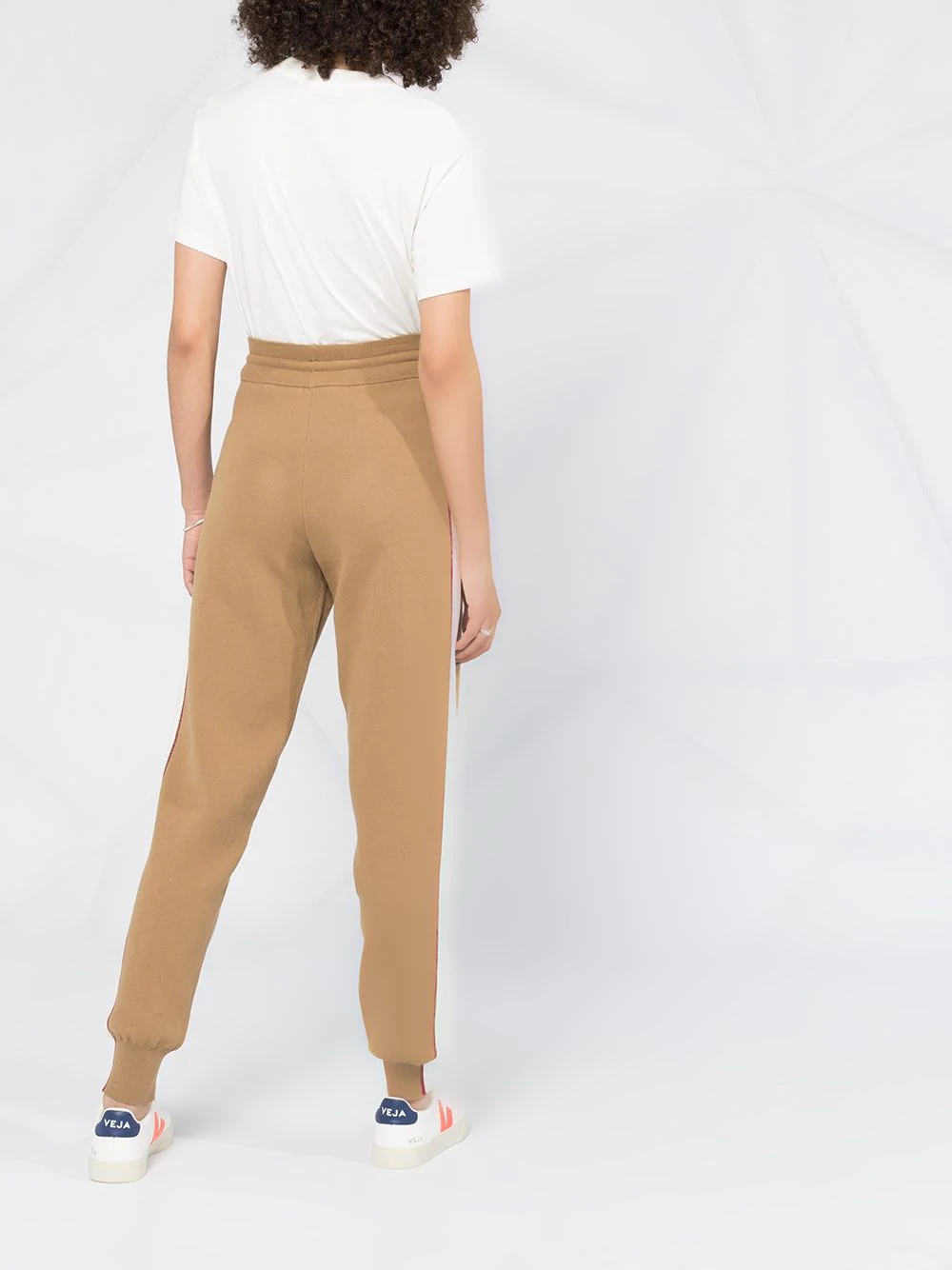 double-face knit track trousers - 4