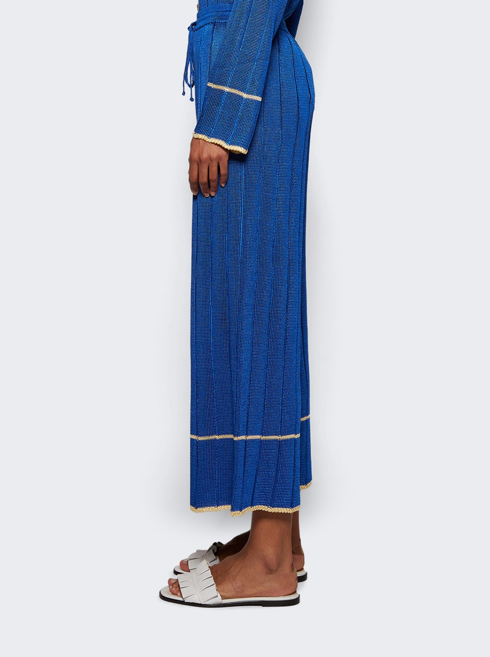 Wide Rib Pajama Pant Lapis And Butter - 4