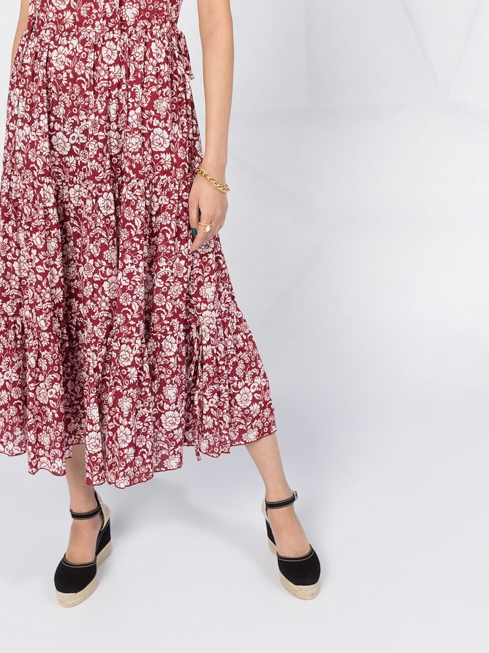 floral-print midi dress - 5