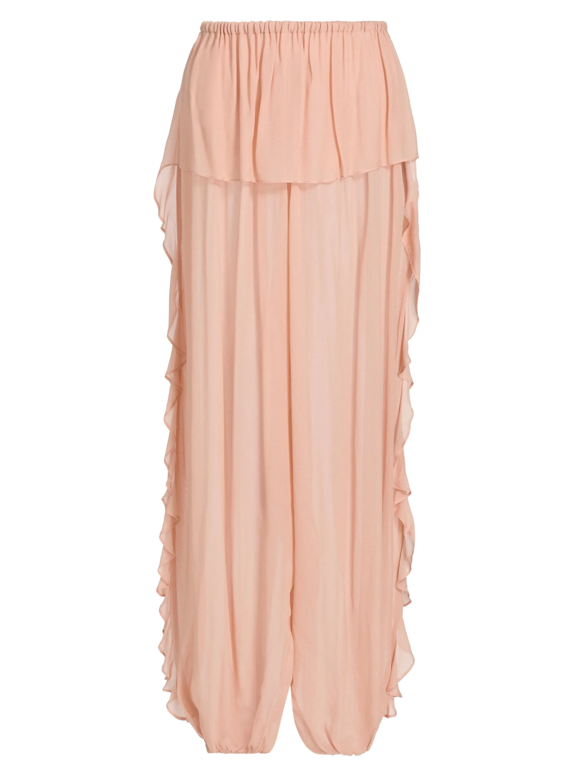 Women's Dolly Ruffle Pleated Pants - Tan - 1