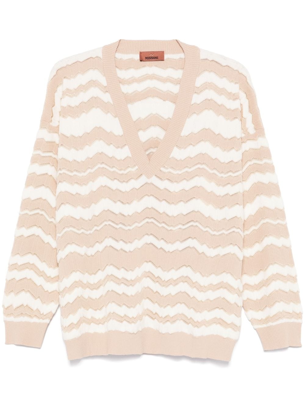 zigzag-woven sweater - 1