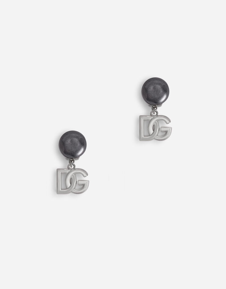 Clip-on earrings with DG logo pendants - 1