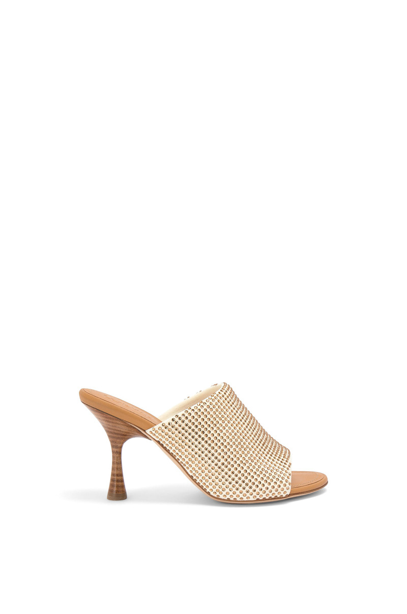 Mule in suede and crystal 1