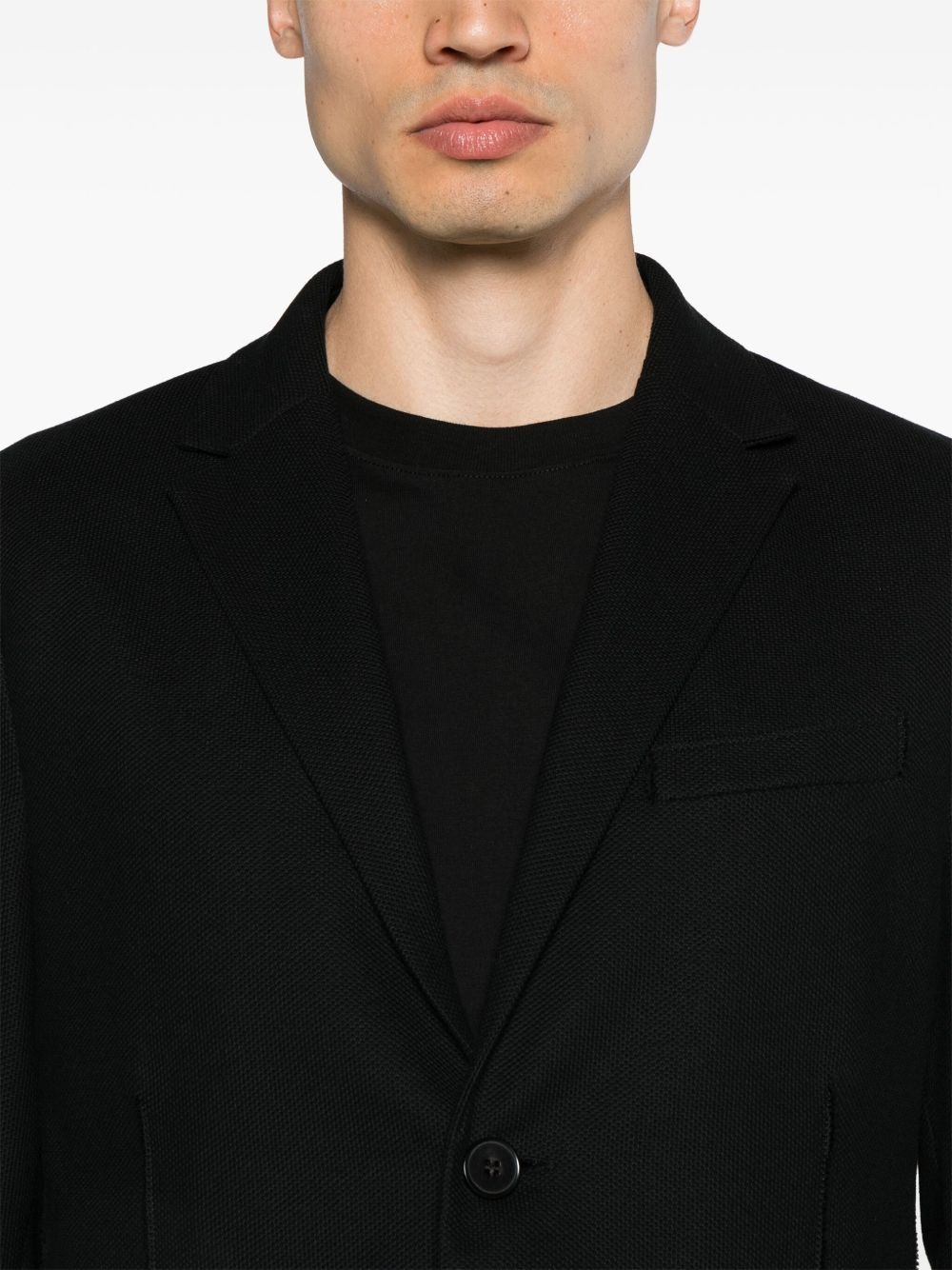 notched-lapels single-breasted blazer - 5