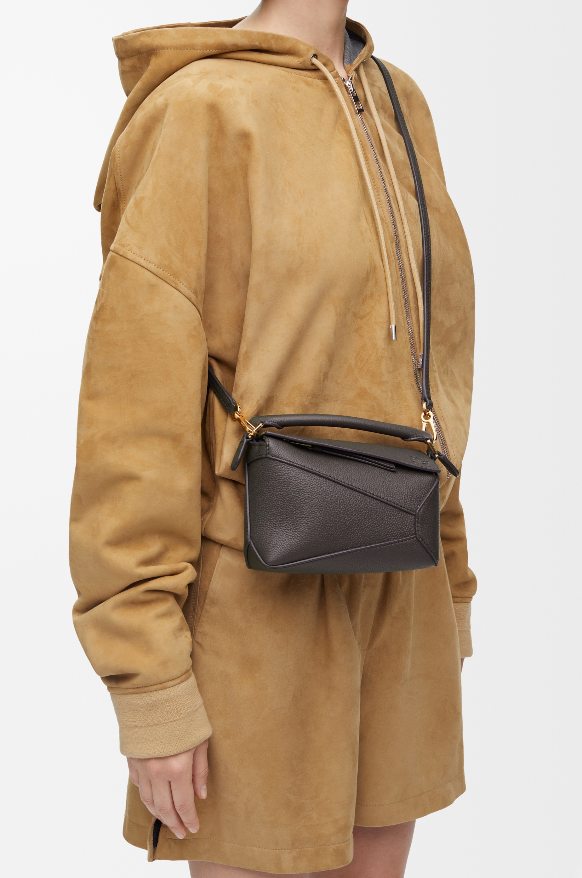 Mini Puzzle bag in soft grained calfskin - 3