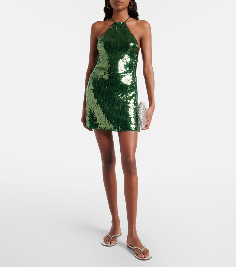Oséree Marylin sequined halterneck minidress outlook