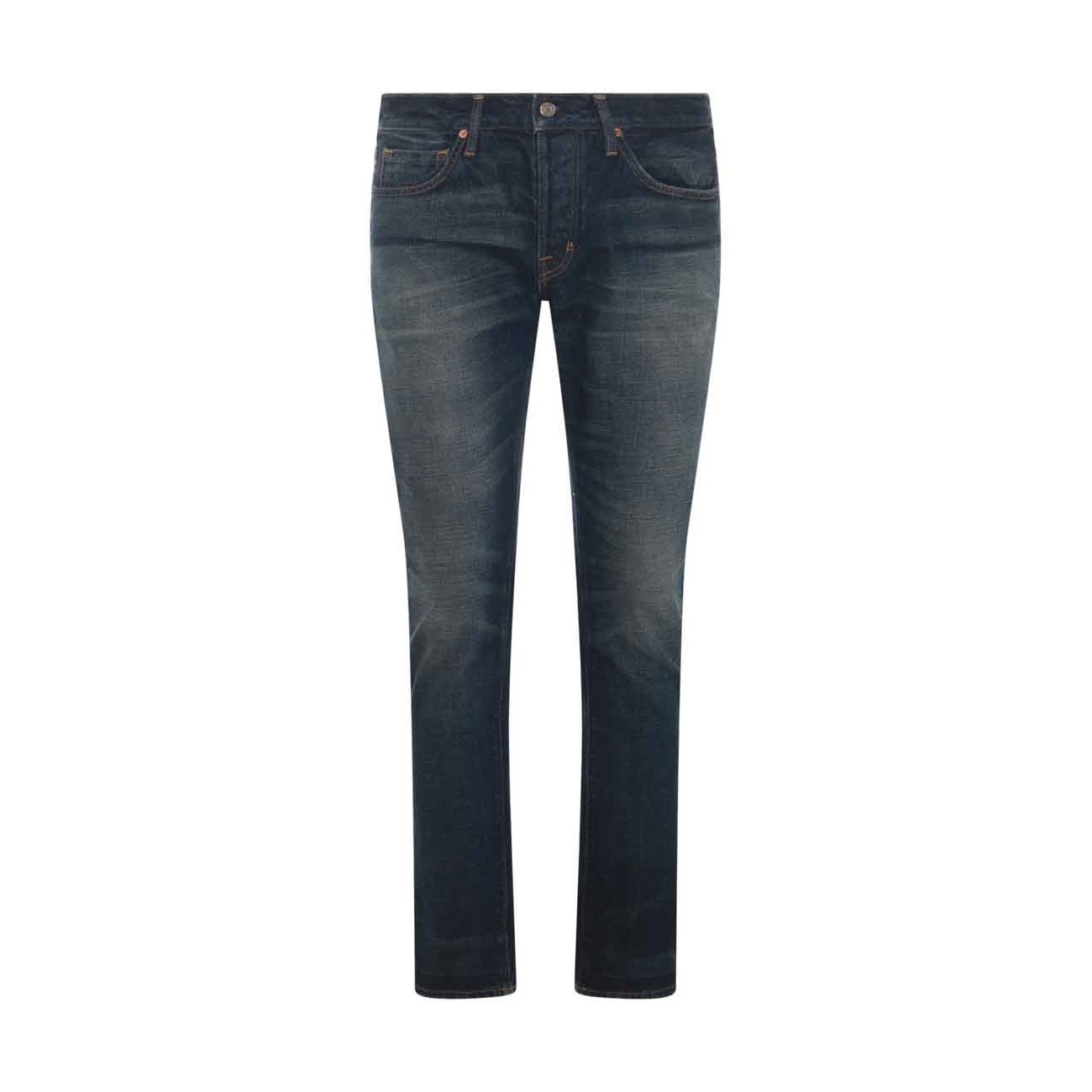 blue cotton denim jeans - 1