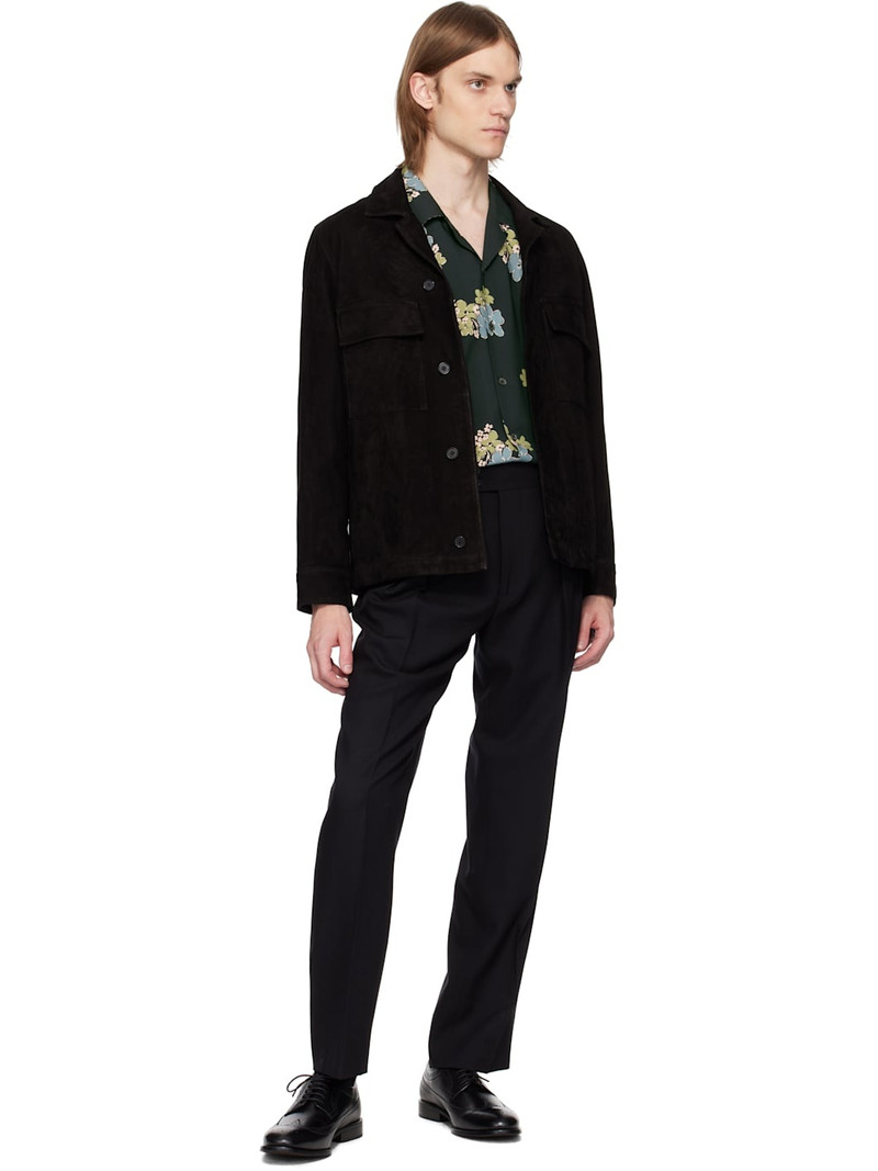 Paul Smith Black Casual-Fit Suede Jacket outlook