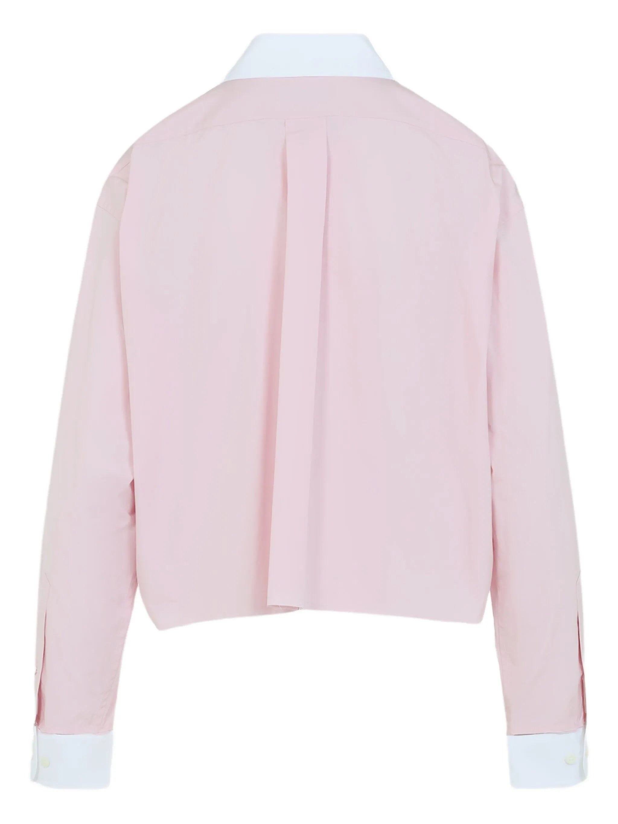 Miu Miu Logo-embroidered Frayed-hem Shirt - 2