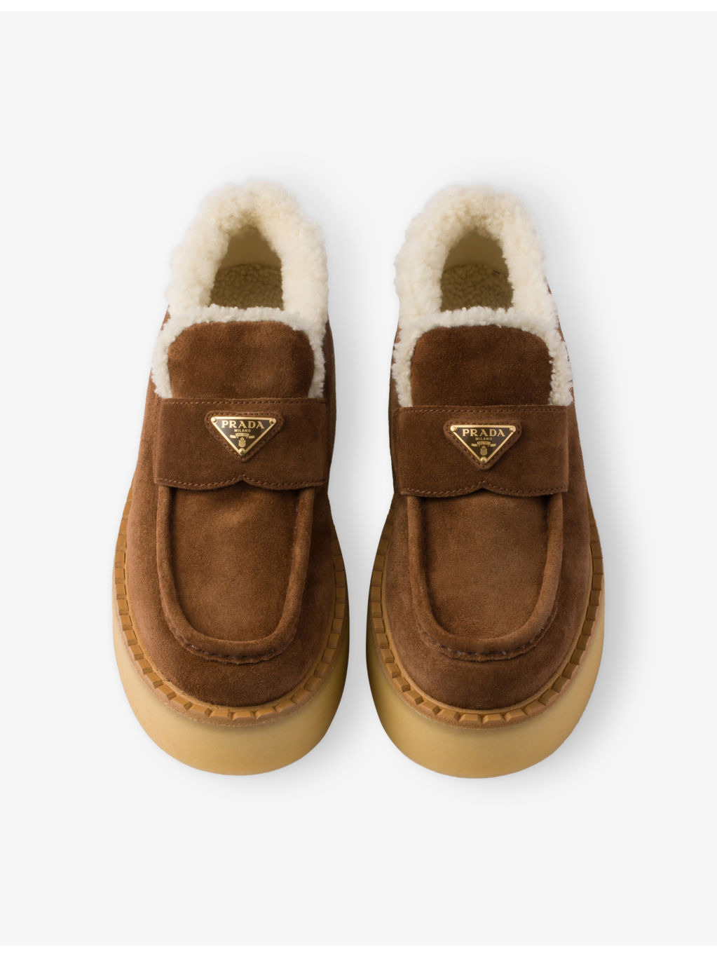 Shearling-Lined Suede Loafers - 2