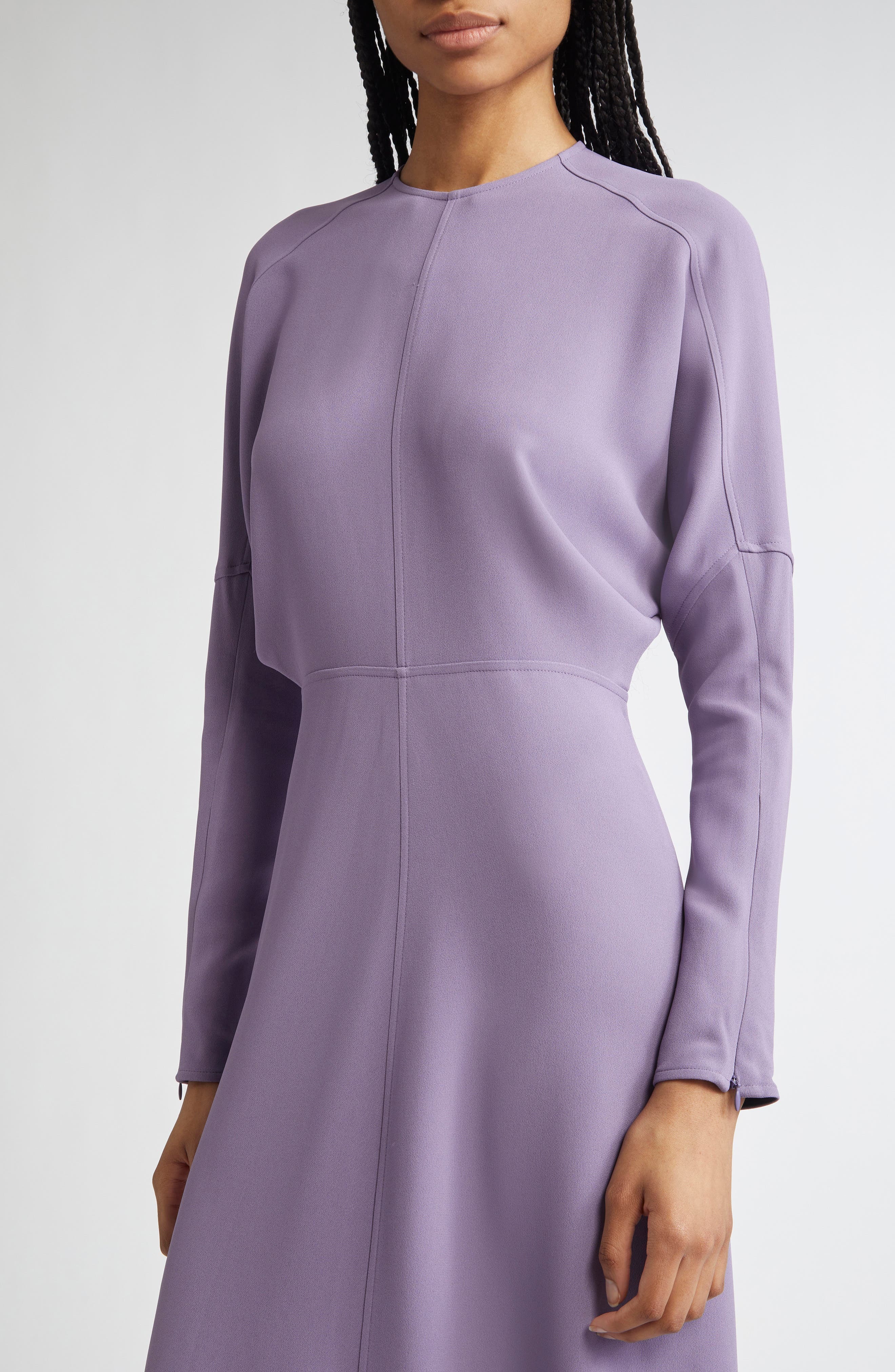 Victoria Beckham Dolman Long Sleeve Dress in Iris at Nordstrom - 4