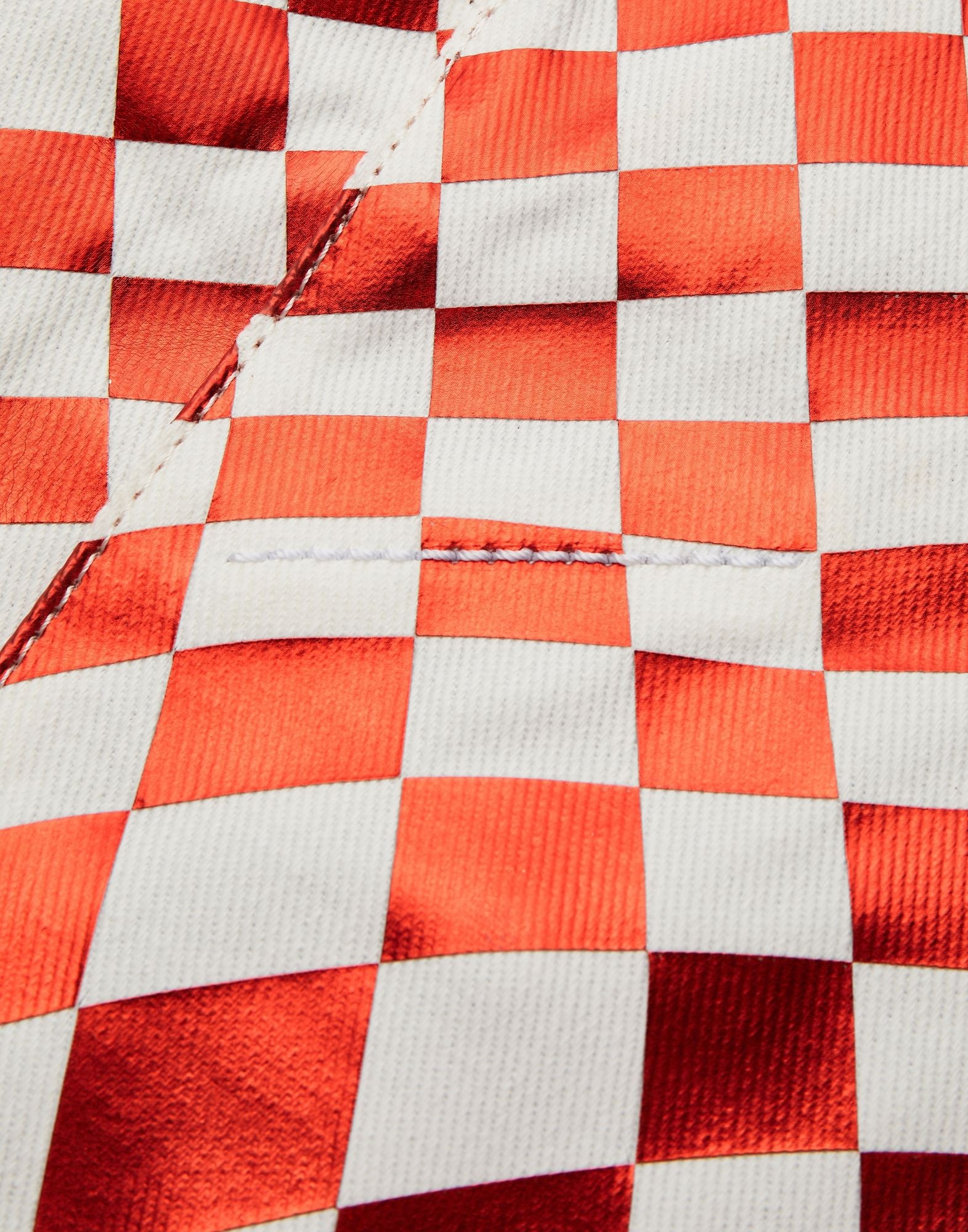 Distorted check print classic Japanese bag - 4