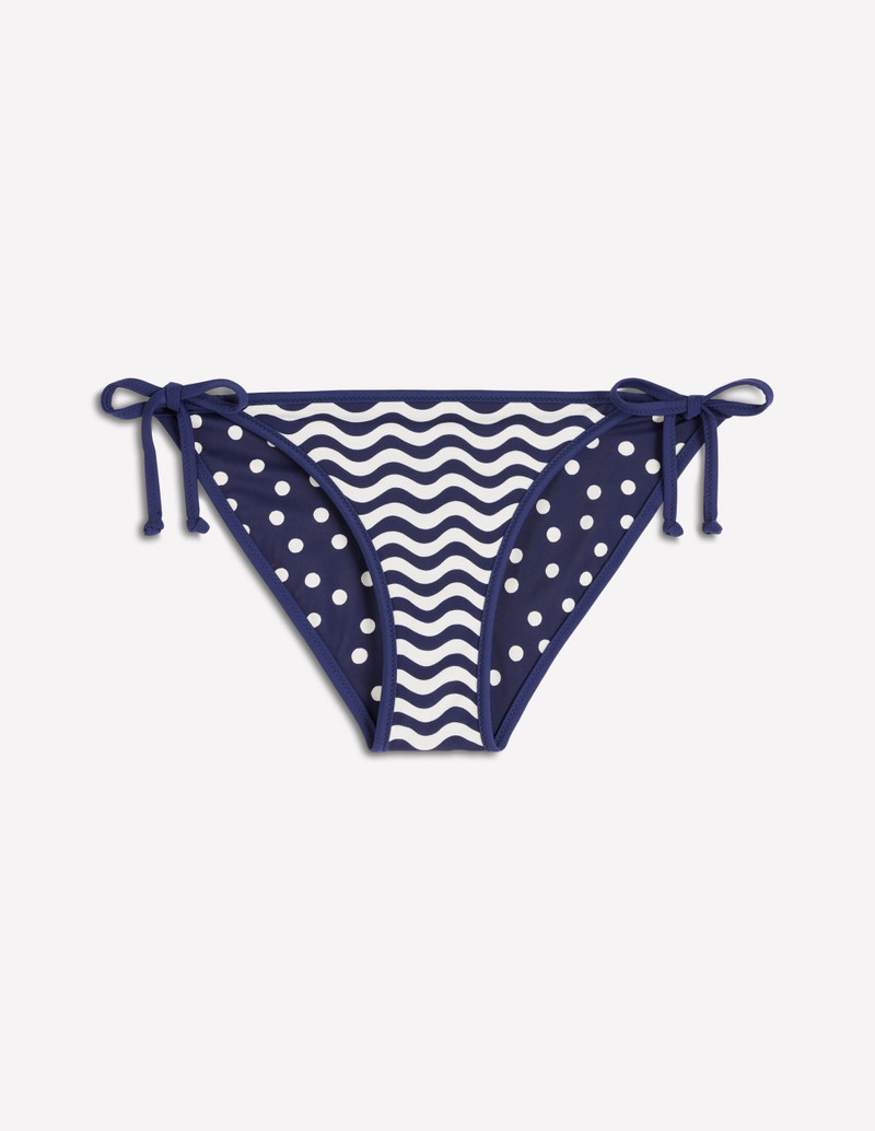 Symi Reversible Bikini Bottoms-French Navy - 1