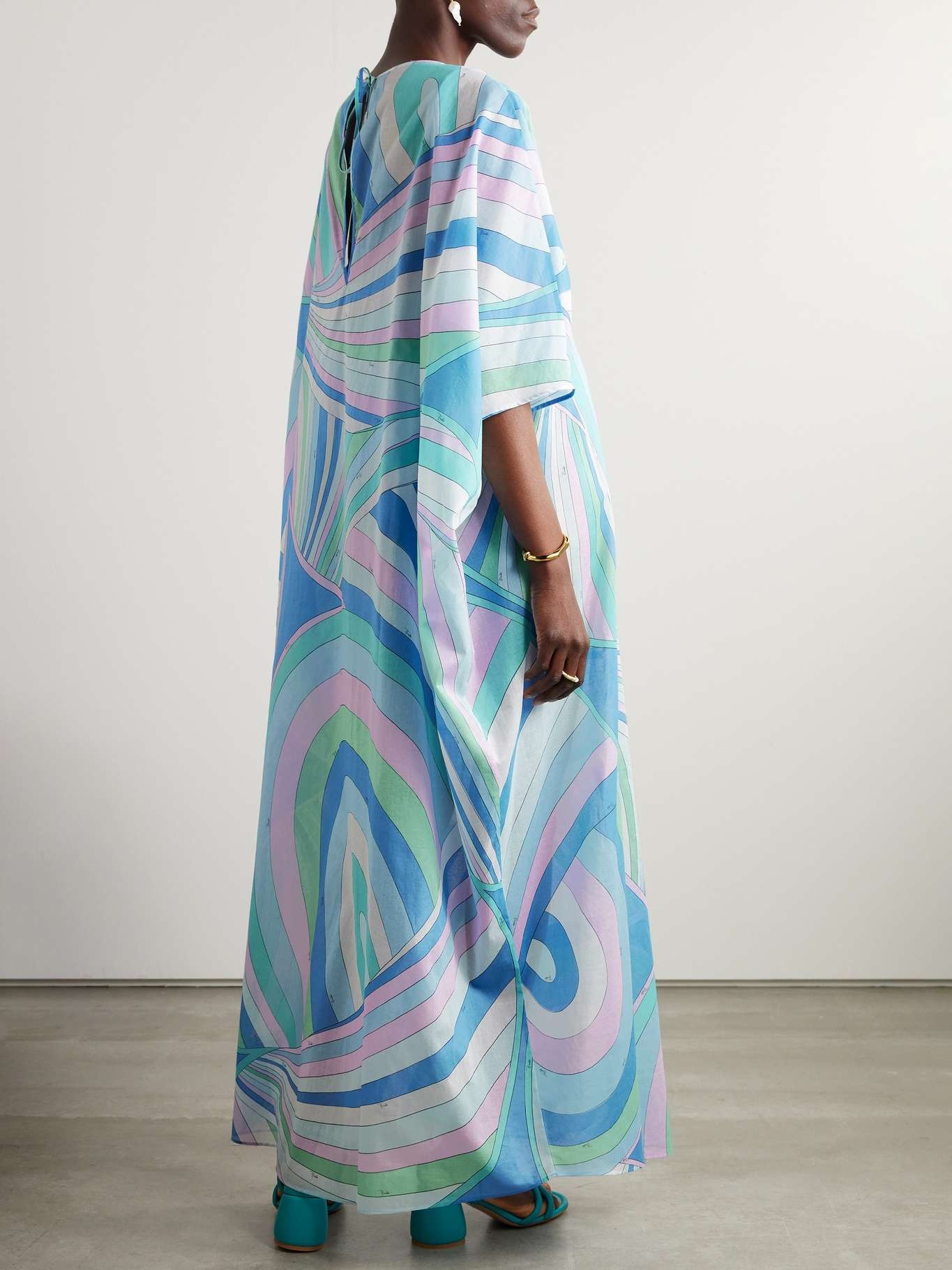 Printed cotton-muslin kaftan - 3