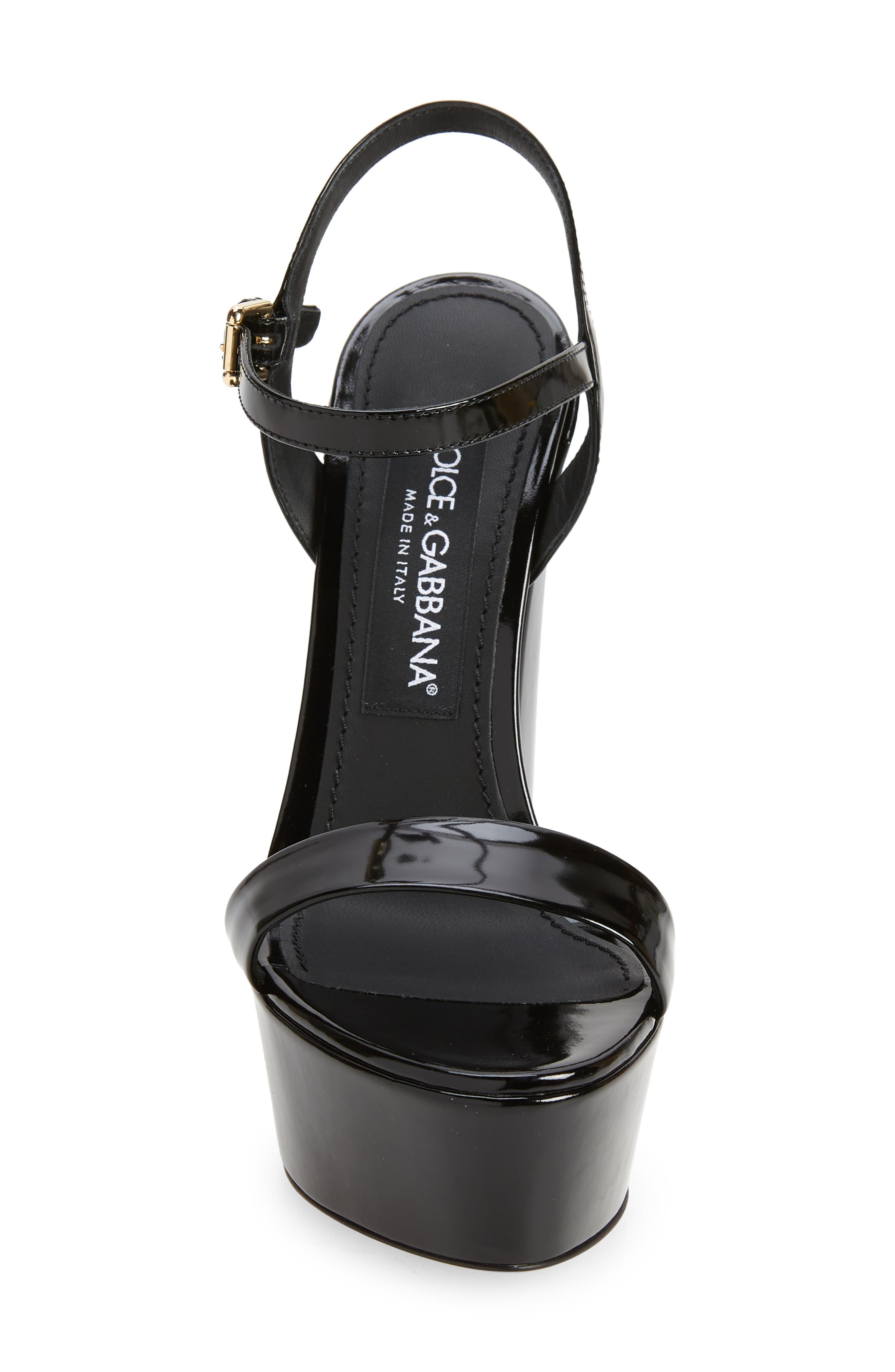 Dolce&Gabbana Keira Block Heel Platform Sandal in Nero at Nordstrom - 4