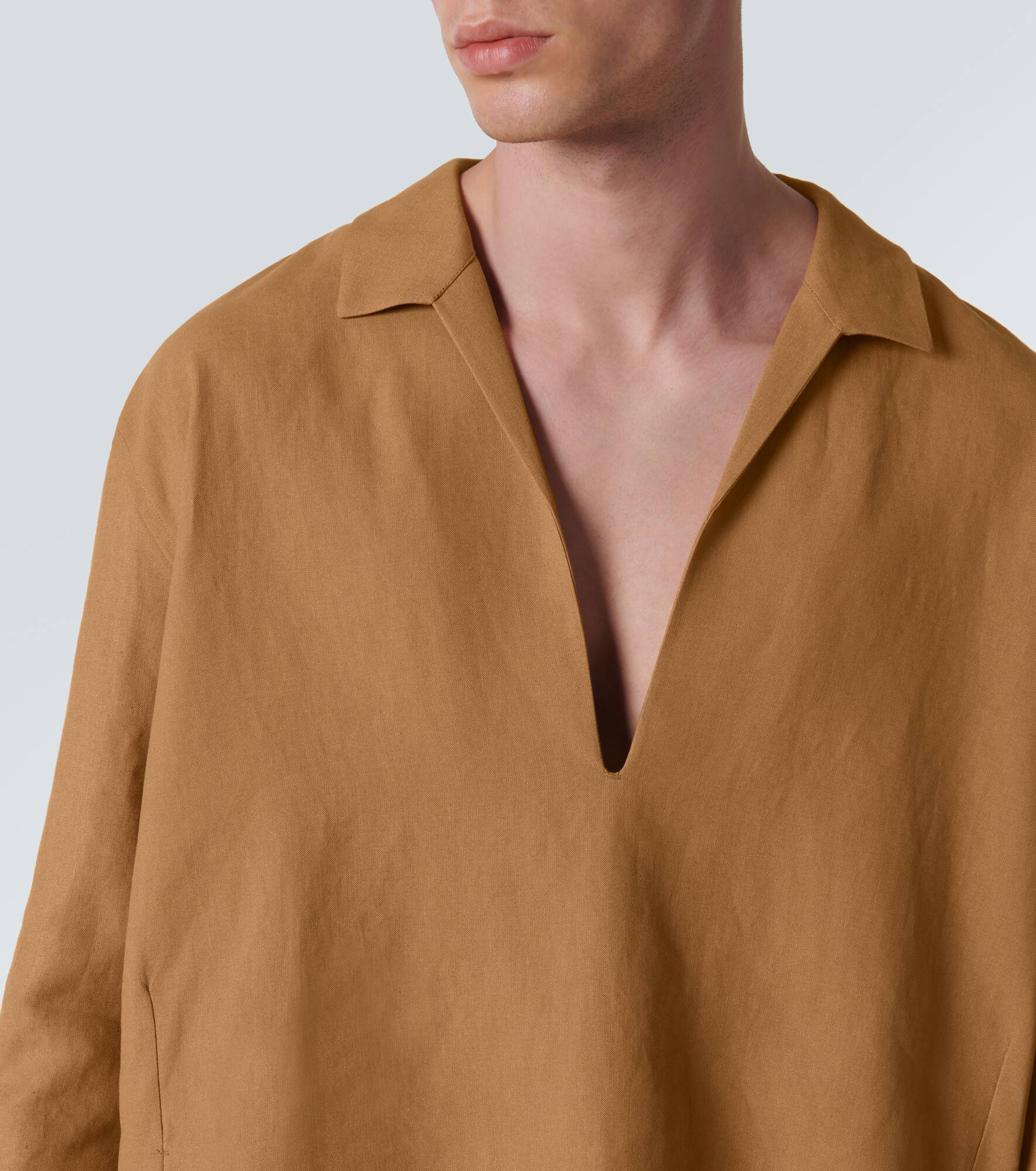 Linen bowling shirt - 5