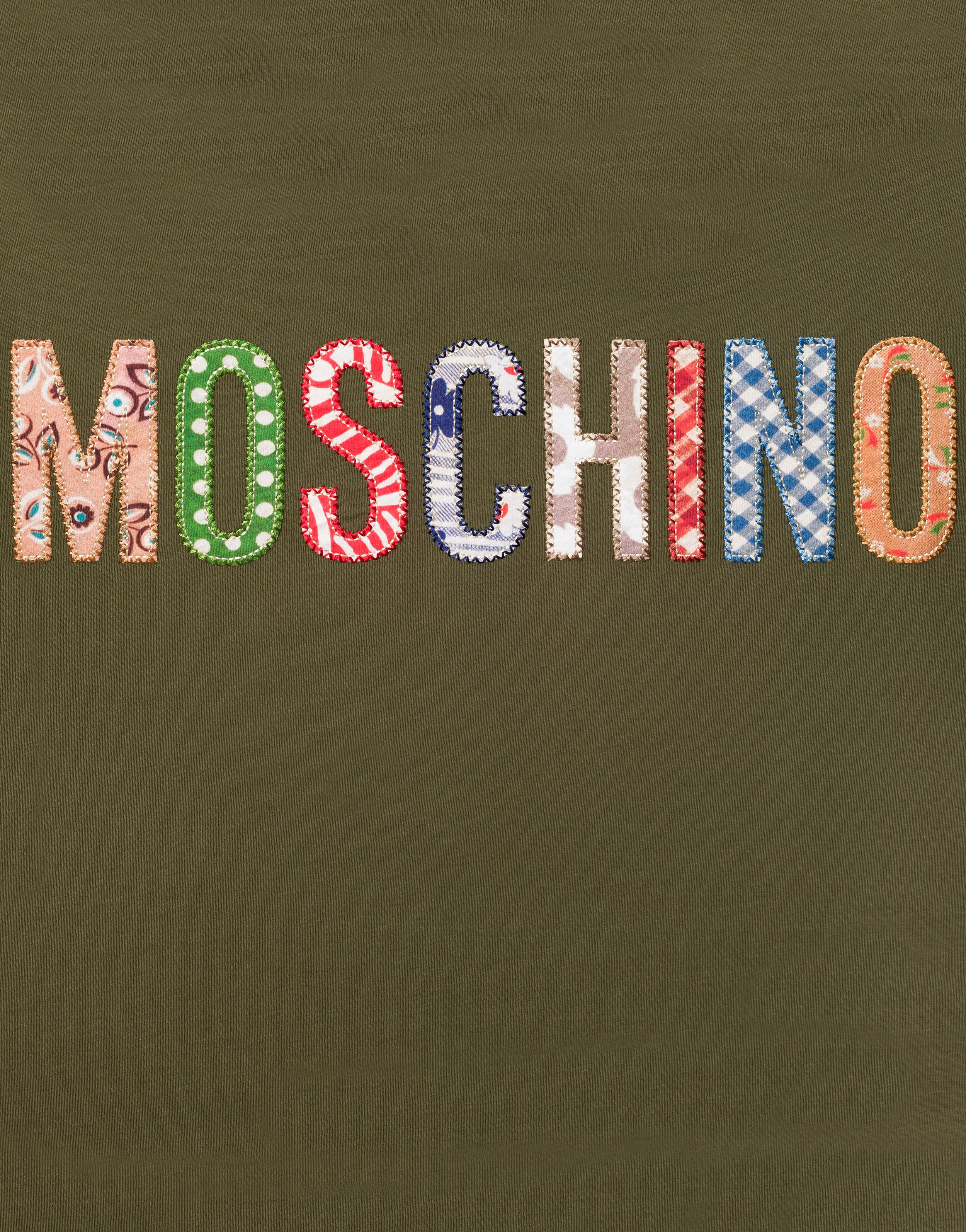 MOSCHINO QUILT LOGO ORGANIC JERSEY T-SHIRT - 4