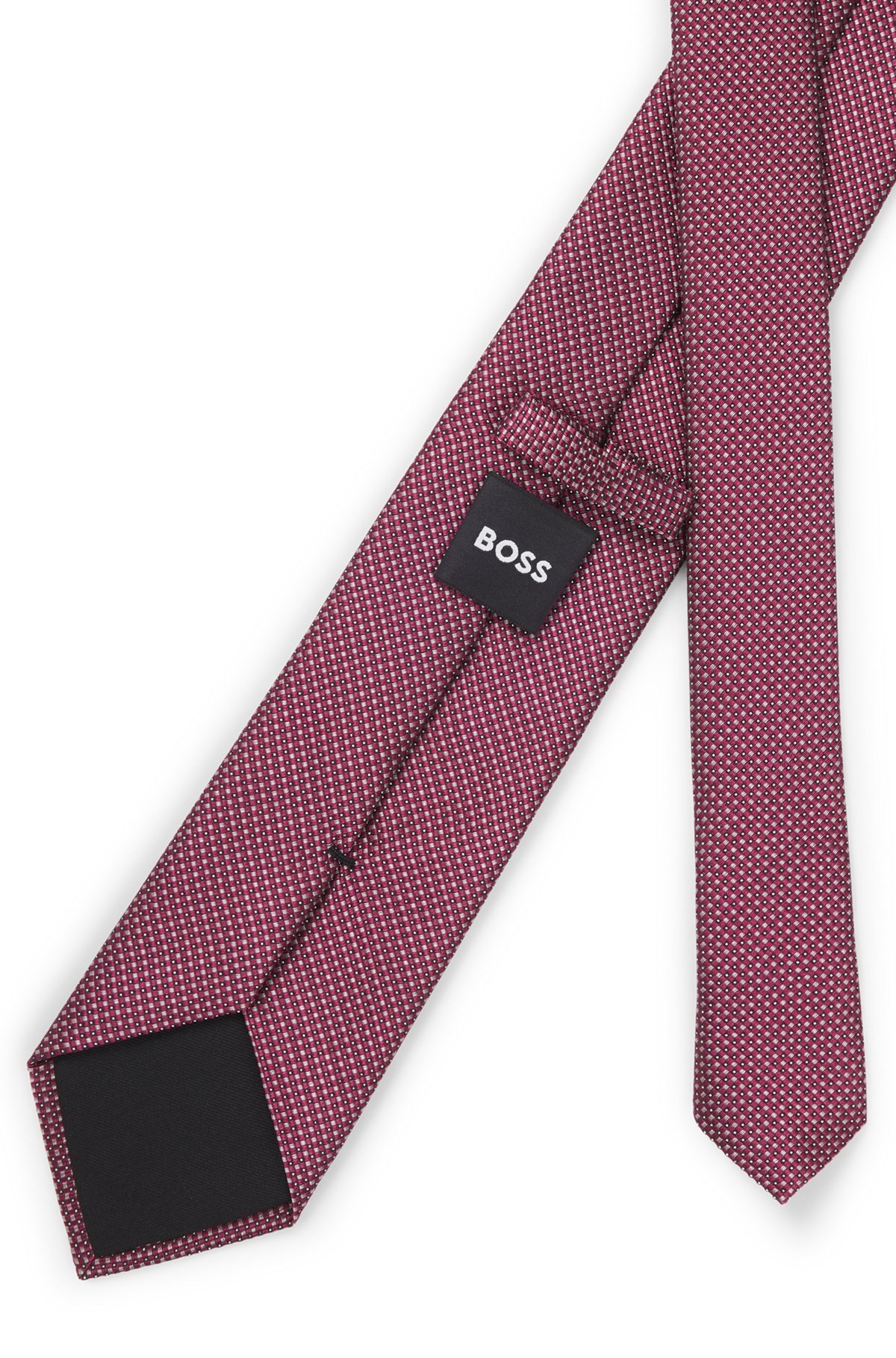 SILK-BLEND TIE WITH JACQUARD PATTERN - 5